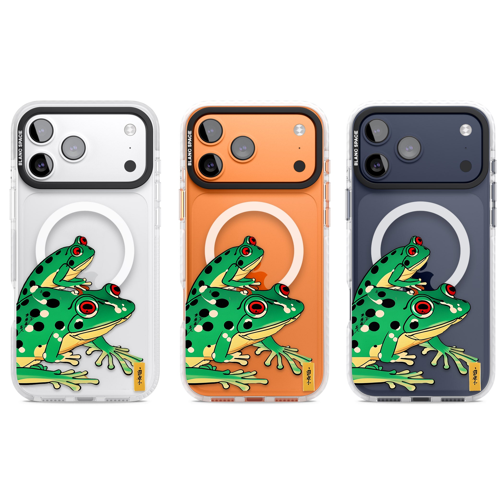 Matsumoto Hoji Frog Green iPhone 17 Pro Impact Pro Clear Phone Case APT Impact Protection
