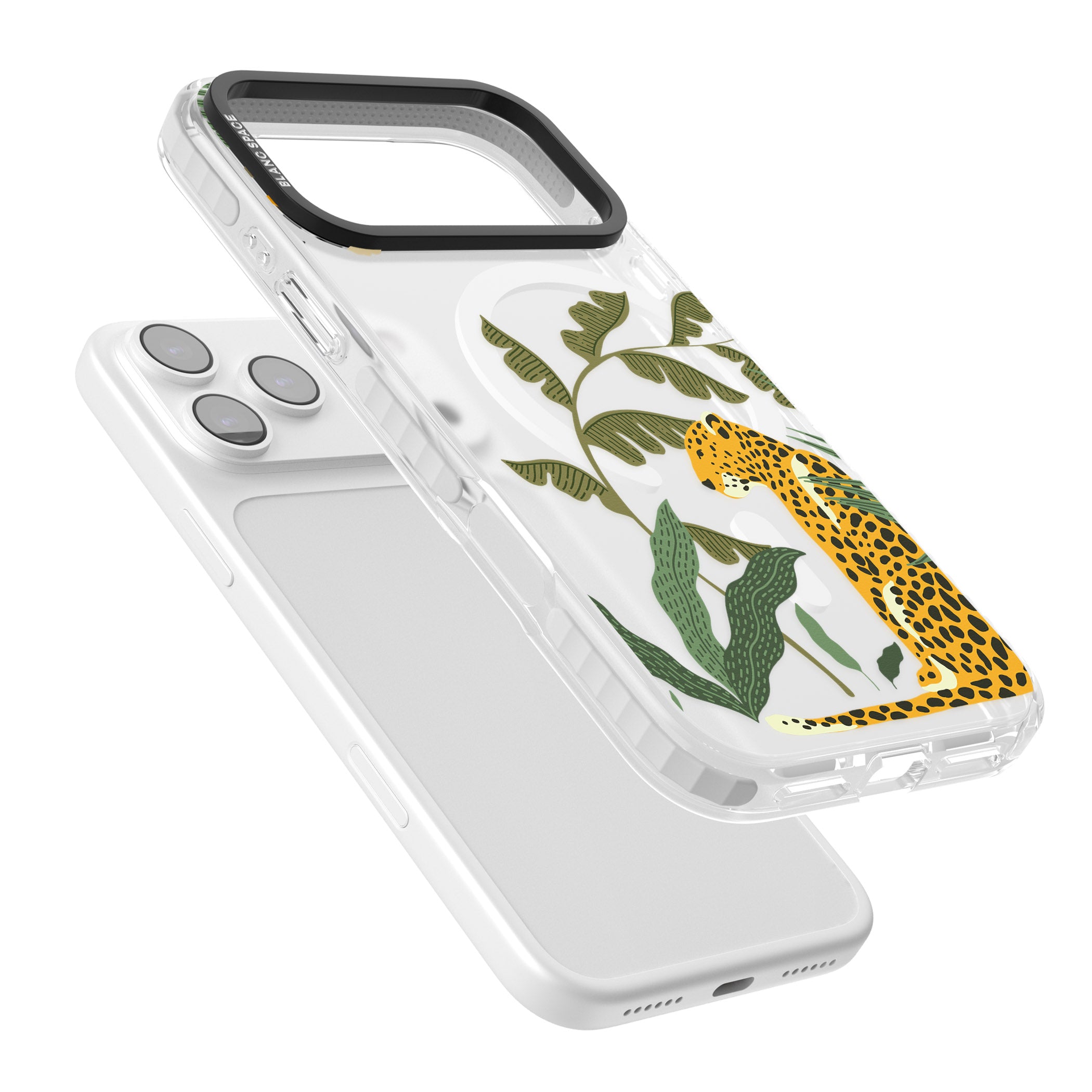 Large Jungle Cat Pattern iPhone 17 Pro Impact Pro Clear Phone Case Colours