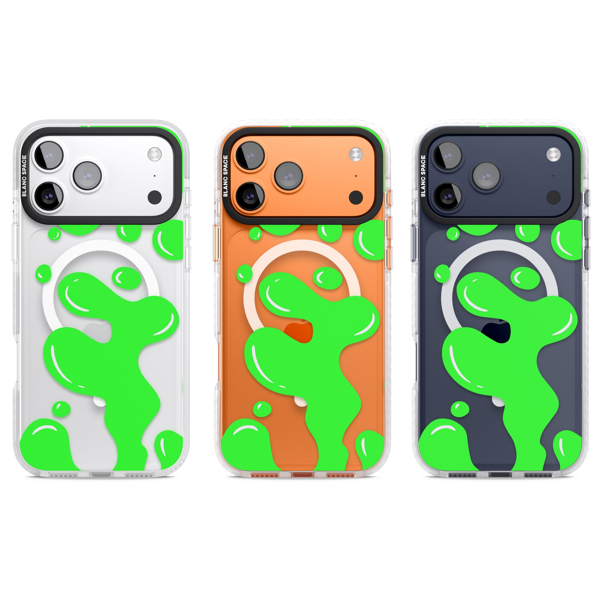 Green Lava Lamp iPhone 17 Pro Impact Pro Clear Phone Case APT Impact Protection