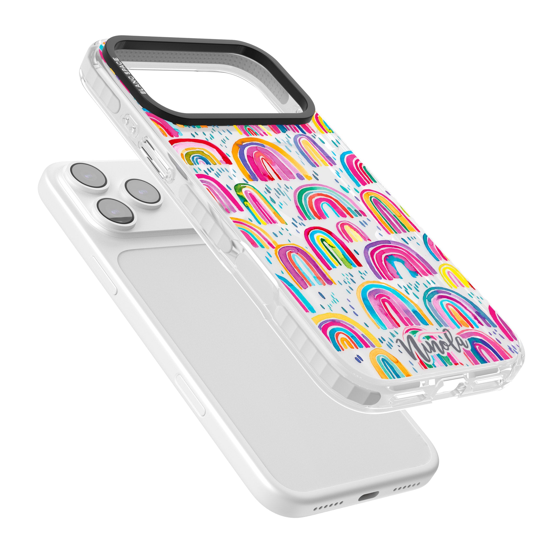 Watercolor Rainbow iPhone 17 Pro Max Impact Pro Clear Phone Case Colours