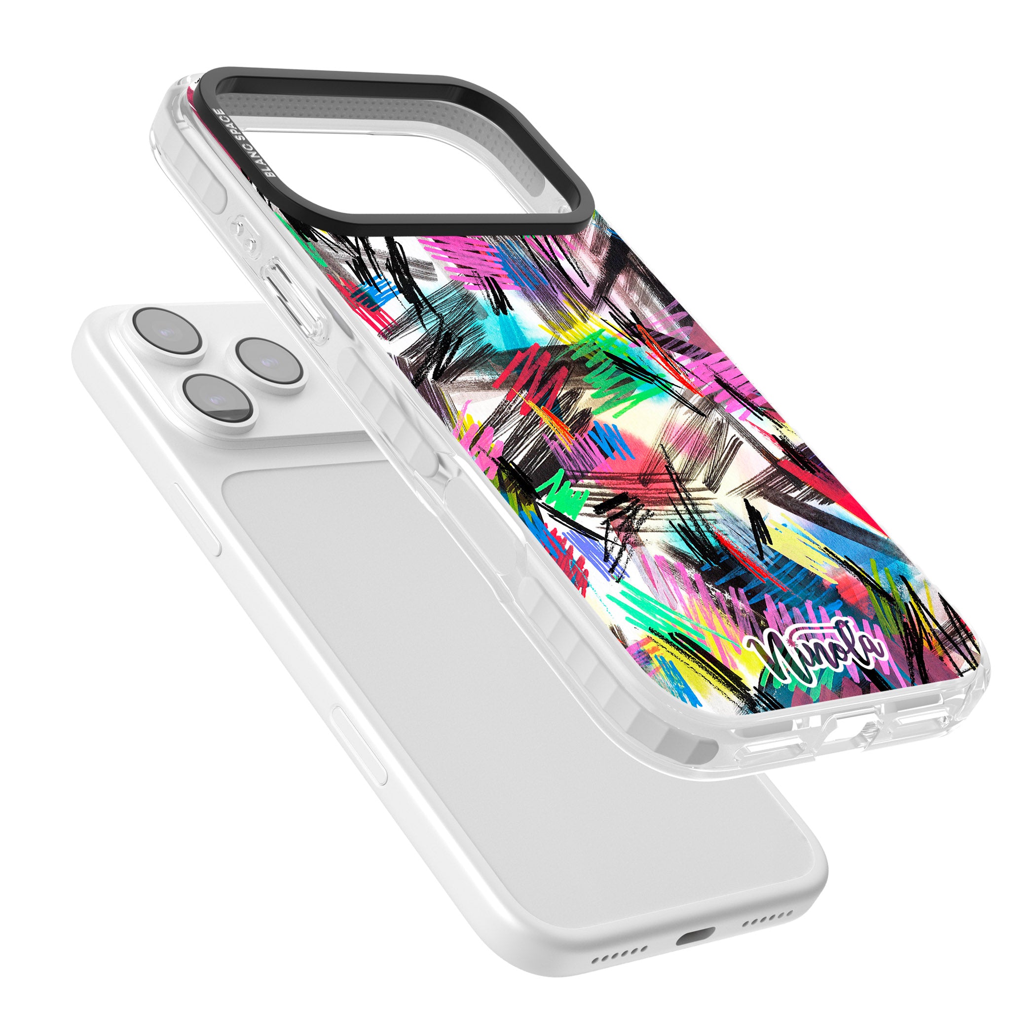 Wild Strokes Rainbow iPhone 17 Pro Max Impact Pro Clear Phone Case Colours