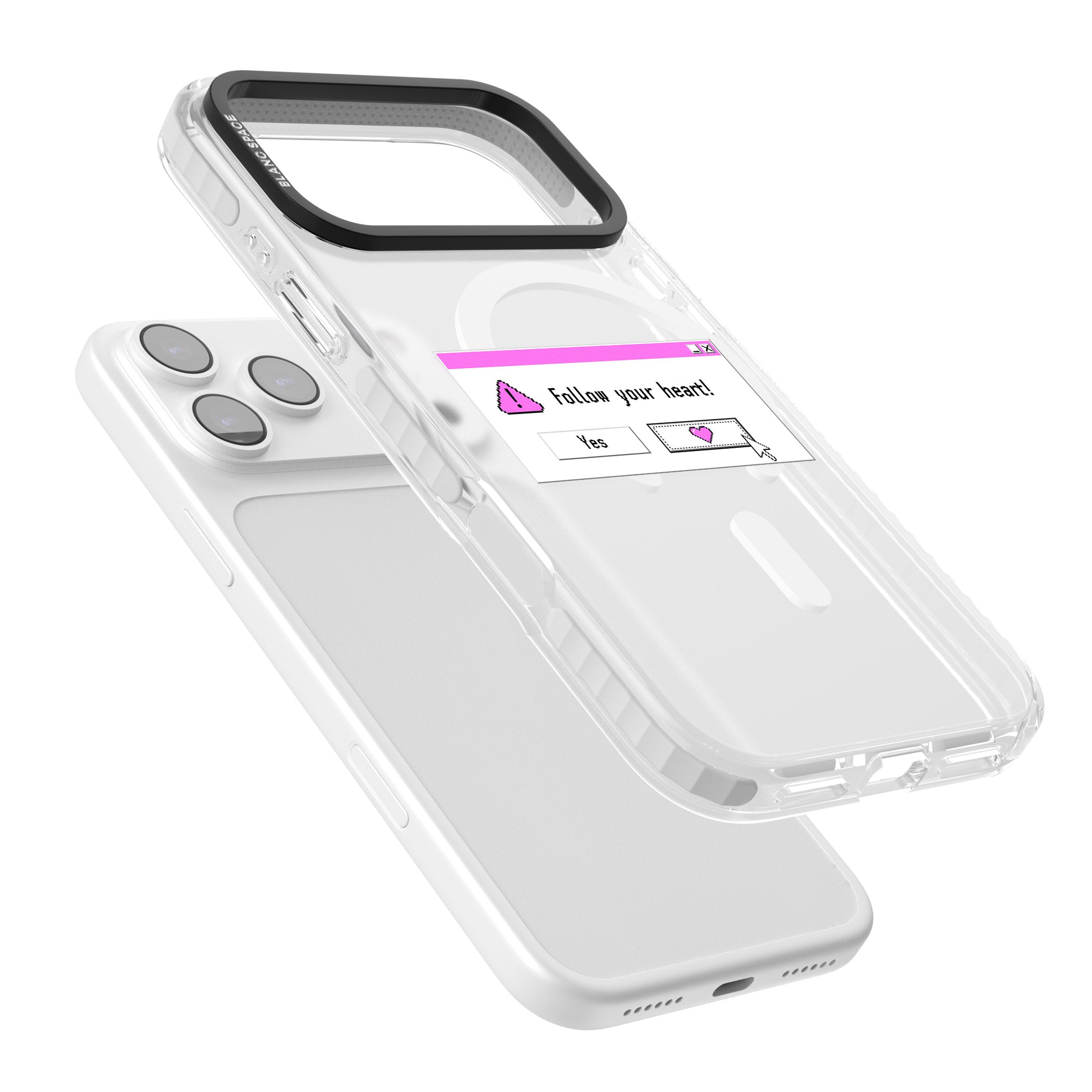 Follow Your Heart.Exe iPhone 17 Pro Impact Pro Clear Phone Case Colours