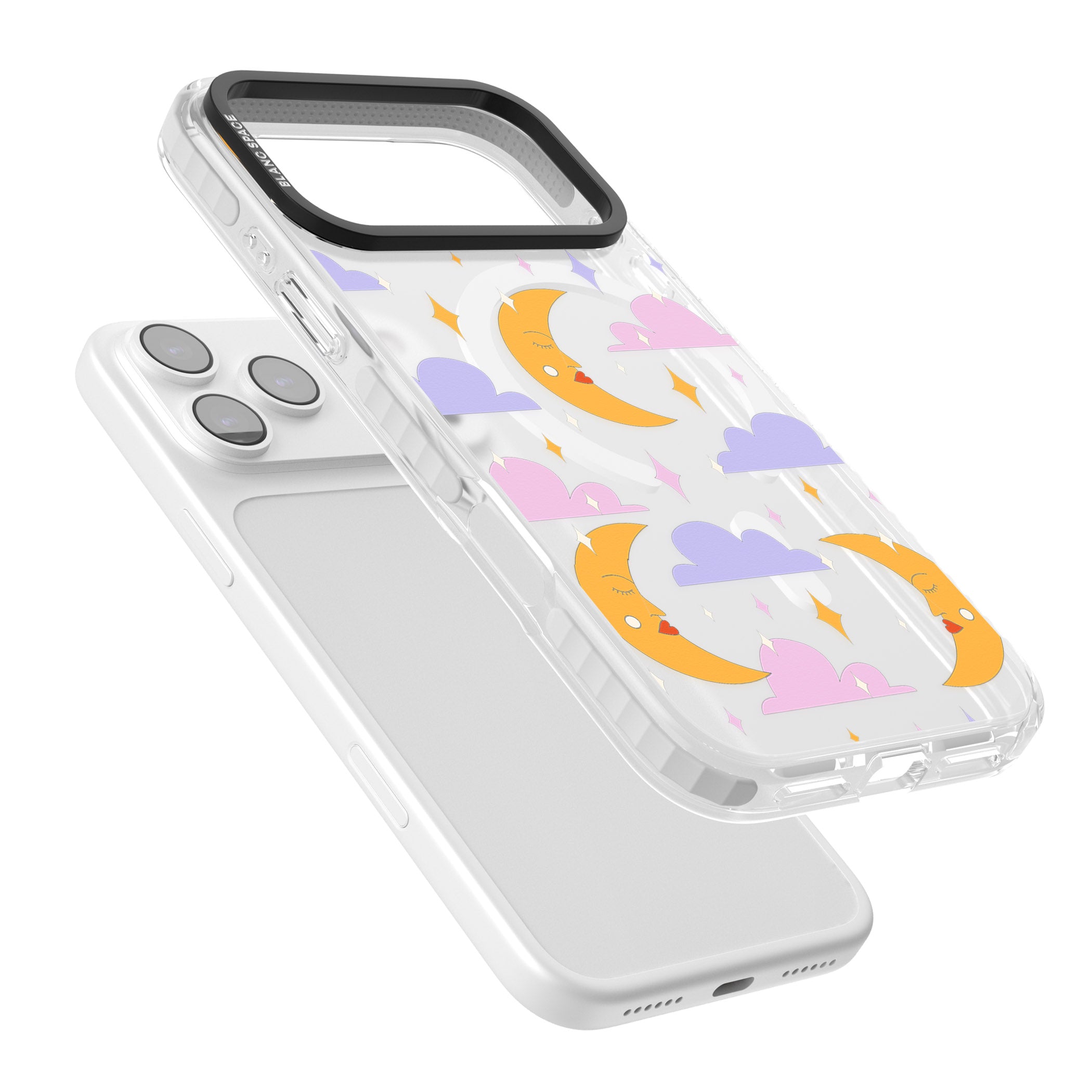 Moons & Clouds iPhone 17 Pro Impact Pro Clear Phone Case Colours
