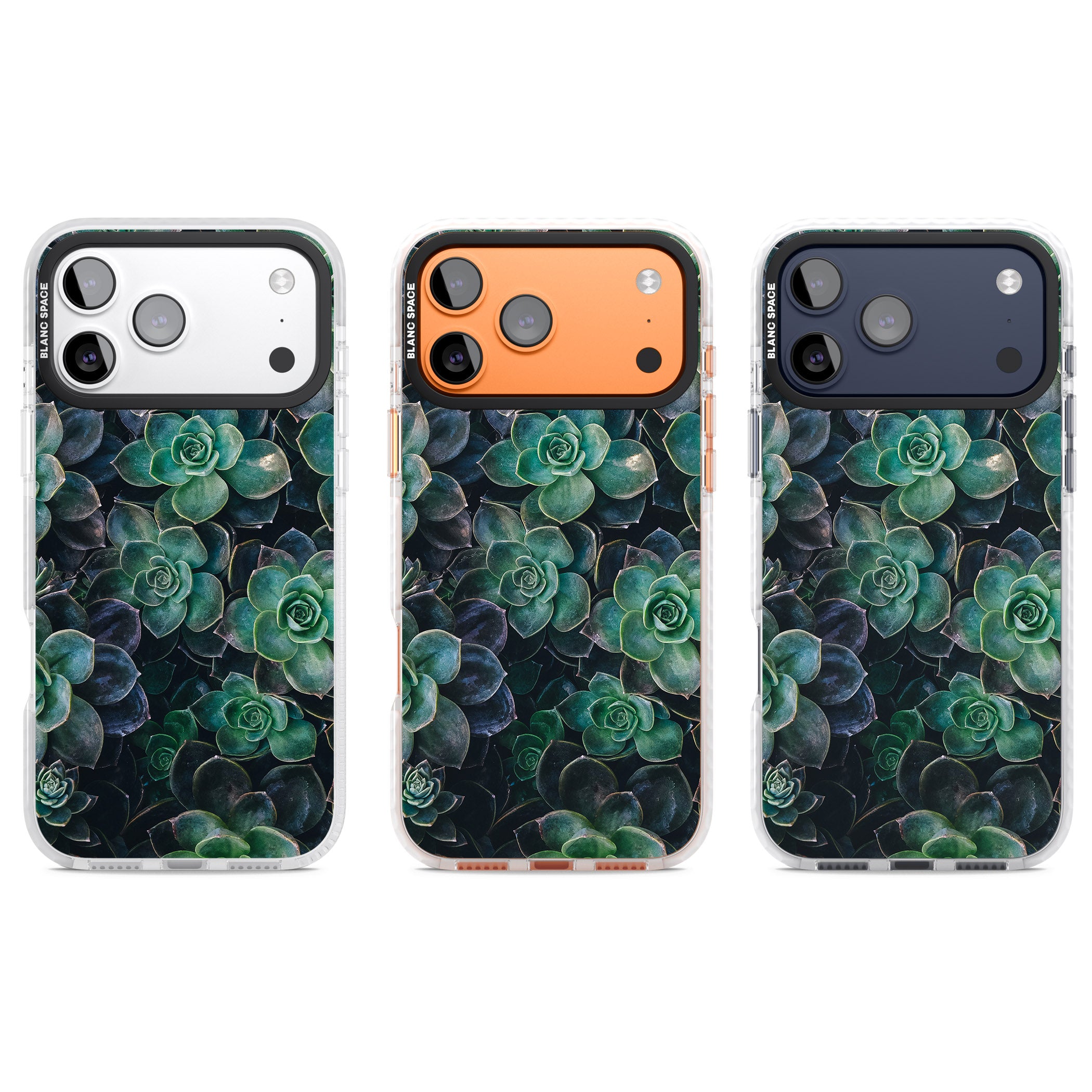 Succulent Bloom Botanical iPhone 17 Pro Impact Pro Clear Phone Case APT Impact Protection
