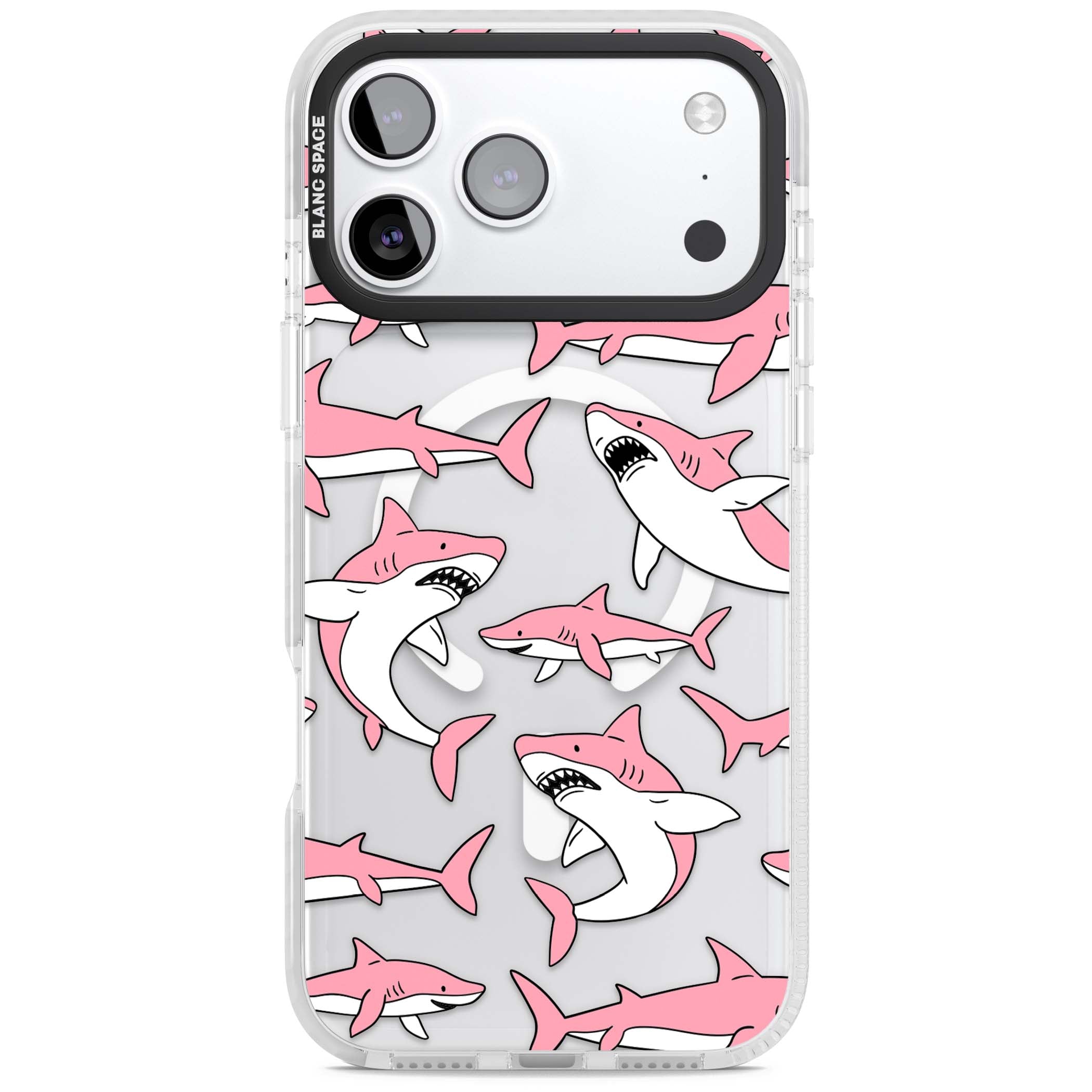 Bubblegum Sharks for her iPhone case | Impact Magsafe case for iPhone 17 Pro, iPhone 17 Pro Max