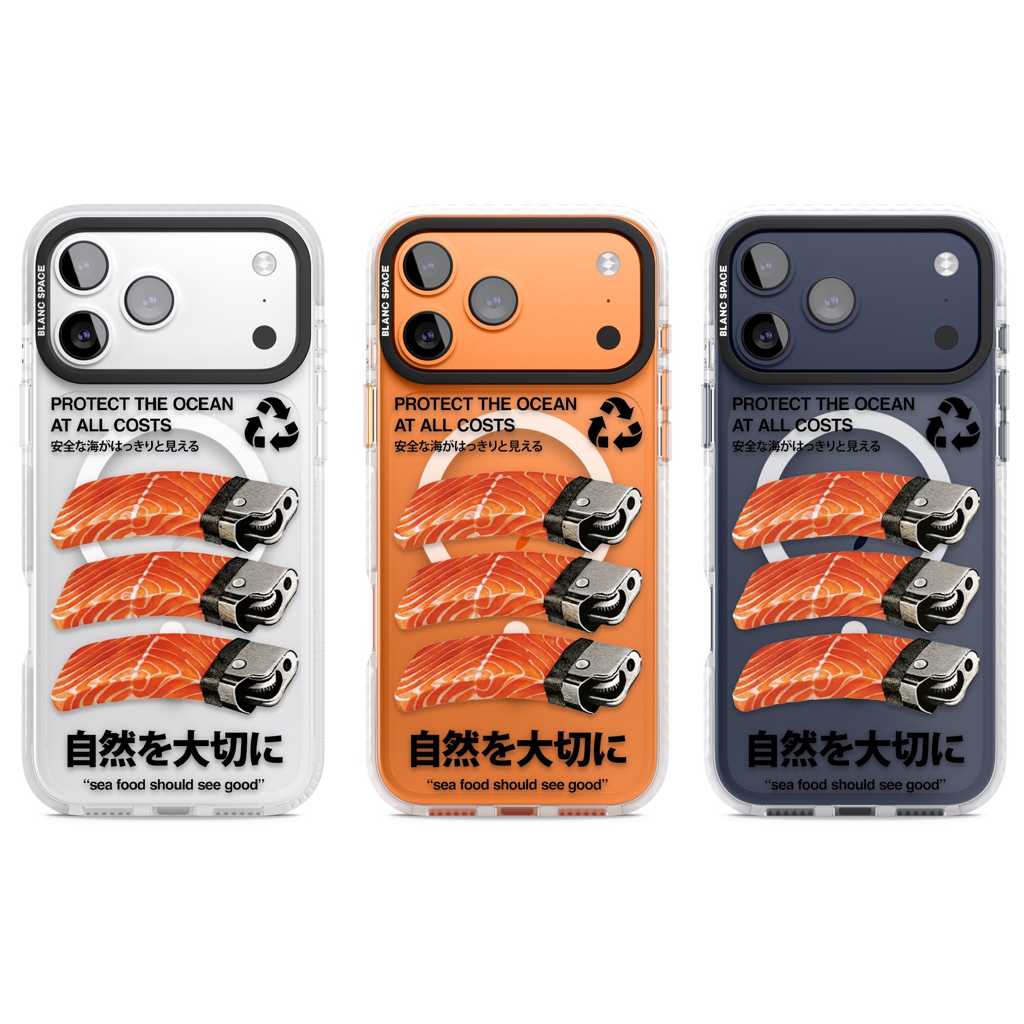 Protect The Ocean iPhone 17 Pro Impact Pro Clear Phone Case APT Impact Protection