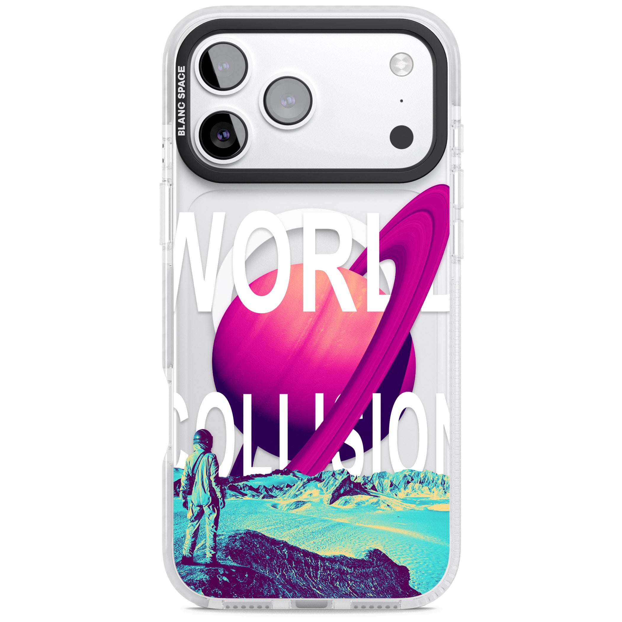 World Collision iPhone 17 Pro Max Impact Pro Clear Phone Case