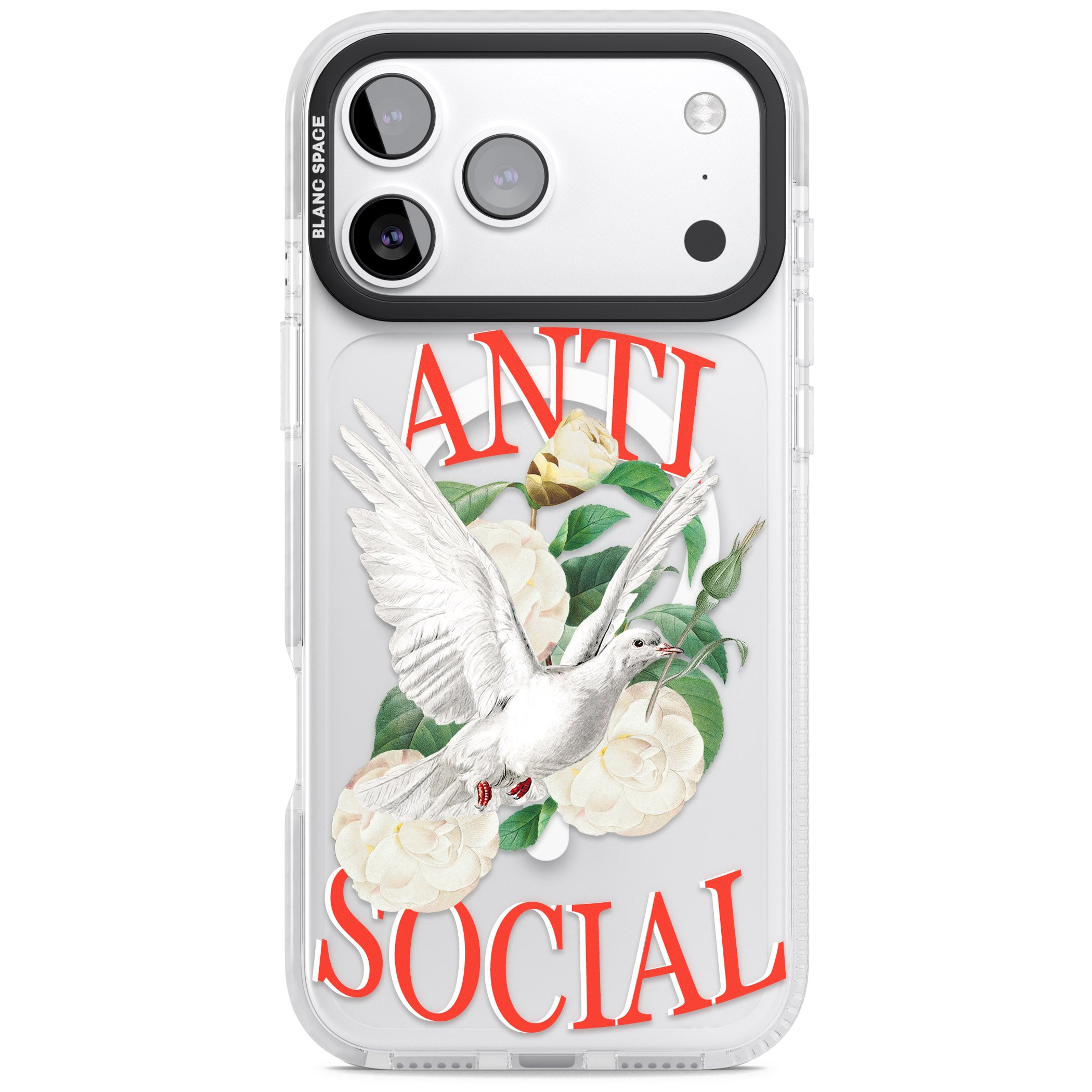 Anti Social iPhone 17 Pro Impact Pro Clear Phone Case