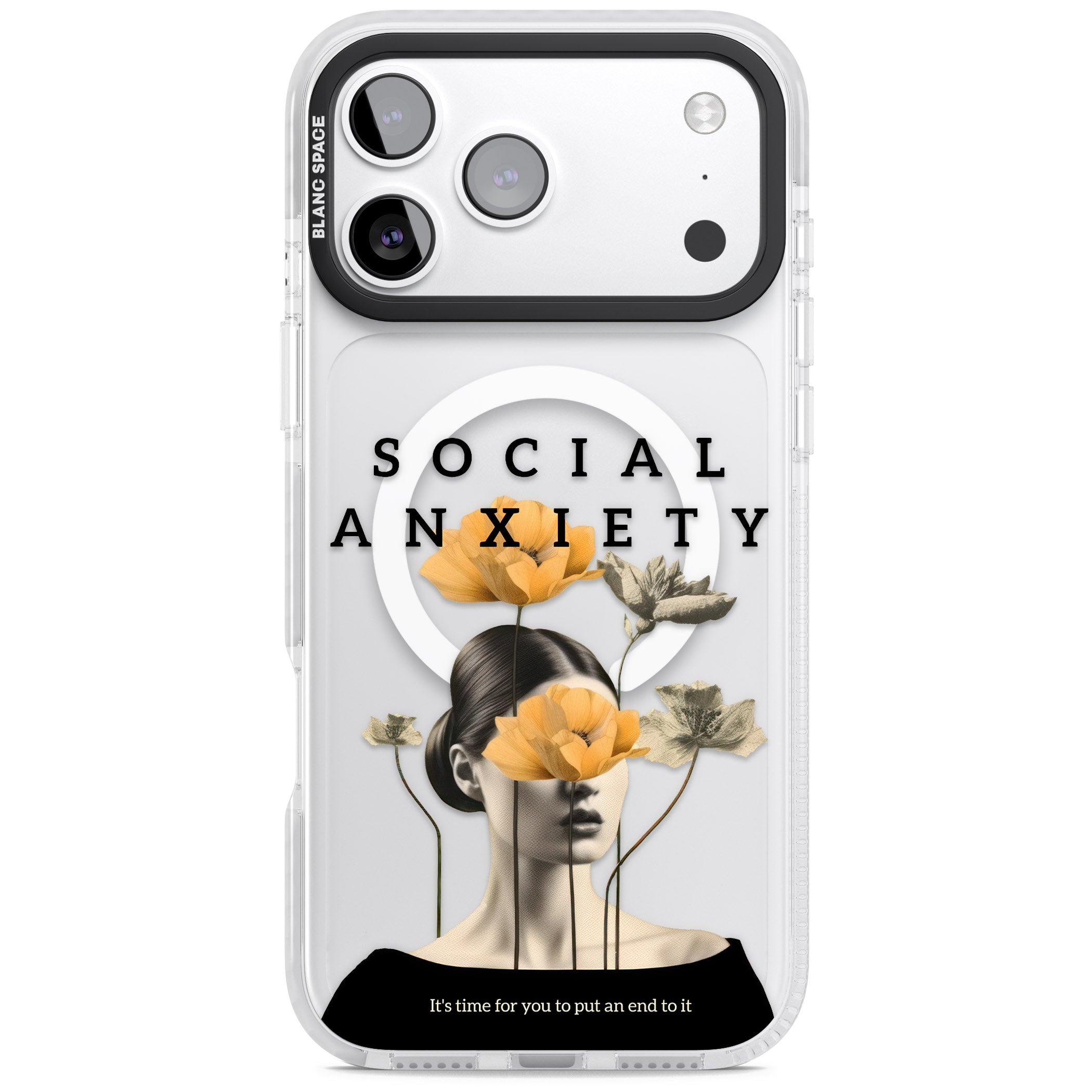 Social Anxiety iPhone 17 Pro Impact Pro Clear Phone Case