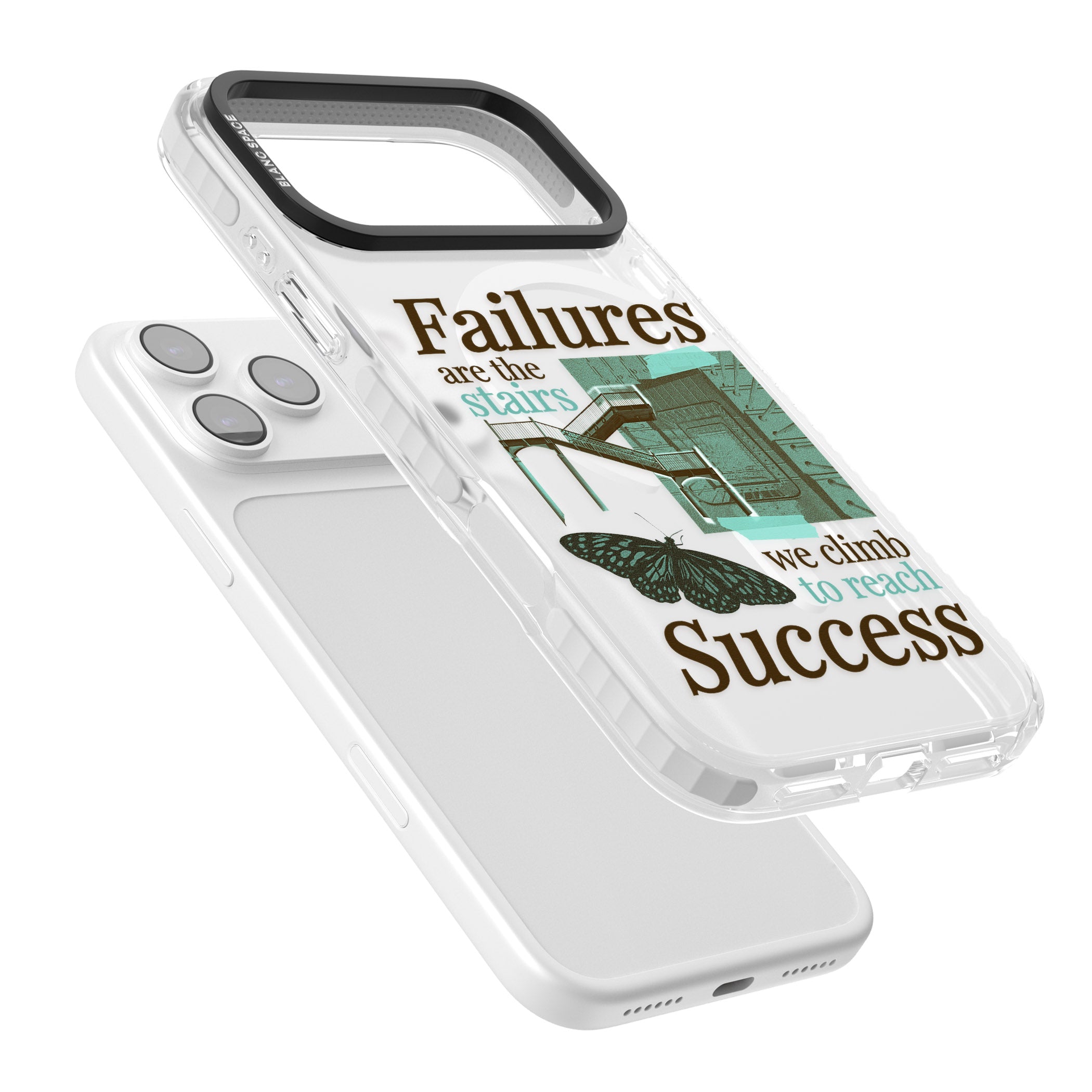Fail To Succeed iPhone 17 Pro Impact Pro Clear Phone Case Colours