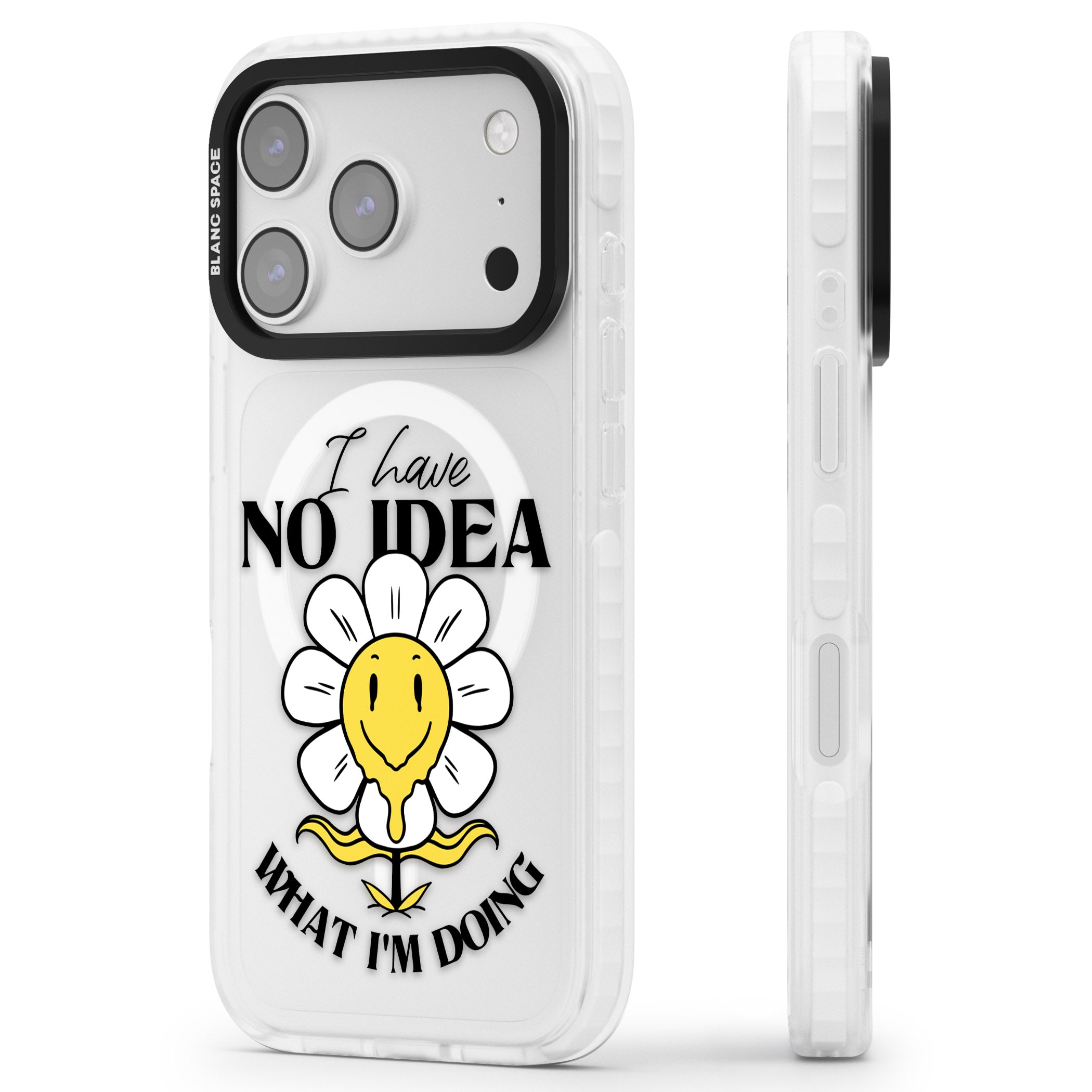 No Idea iPhone 17 Pro Impact Pro Clear Phone Case Side Profile