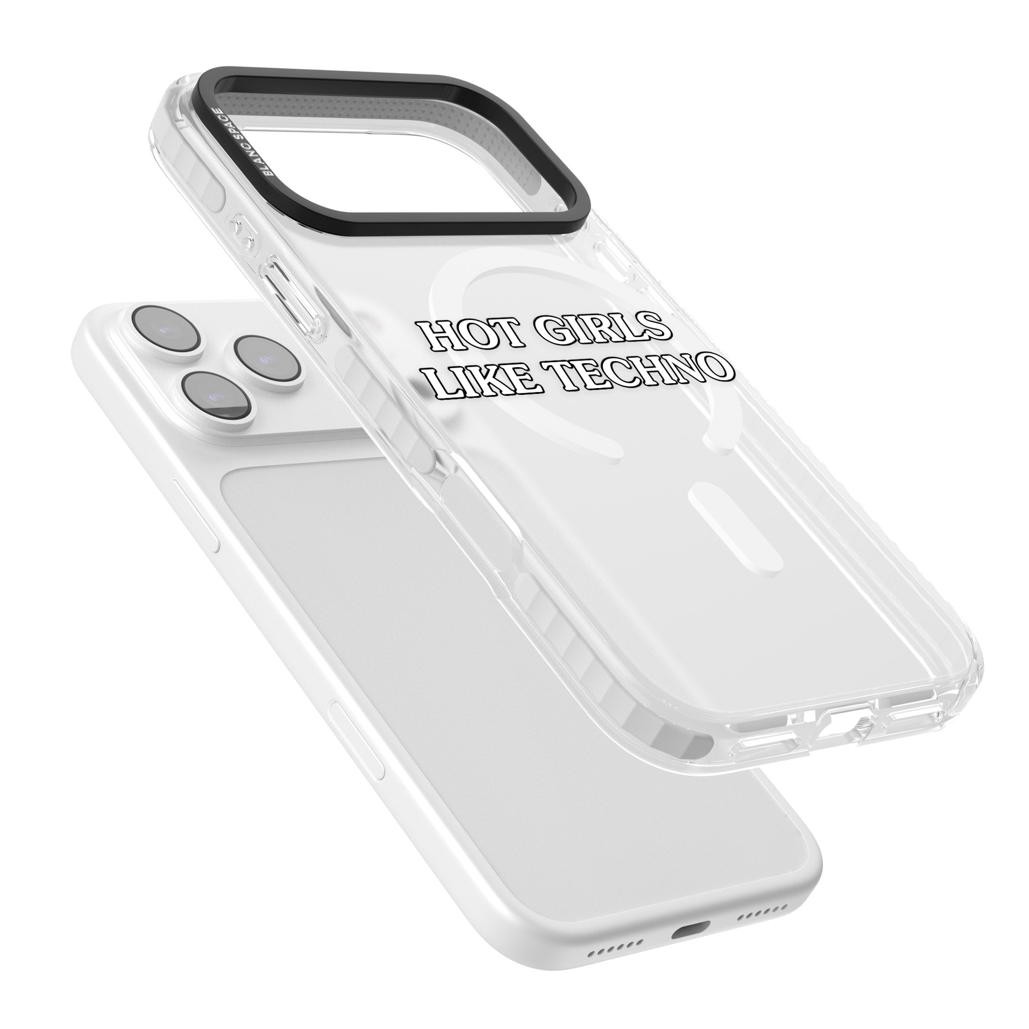 Hot Girls Like Techno iPhone 17 Pro Max Impact Pro Clear Phone Case Colours