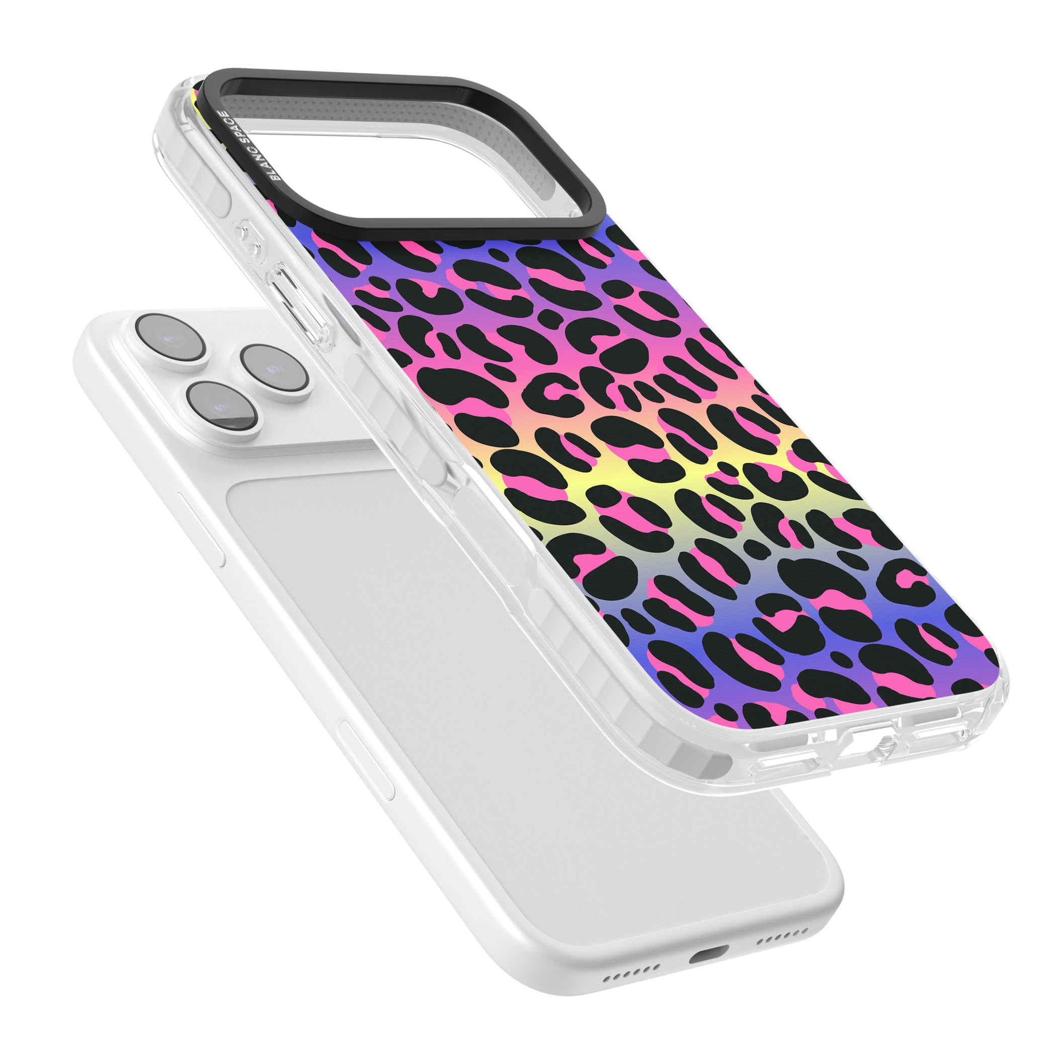 Rainbow Gradient Leopard iPhone 17 Pro Impact Pro Clear Phone Case Colours