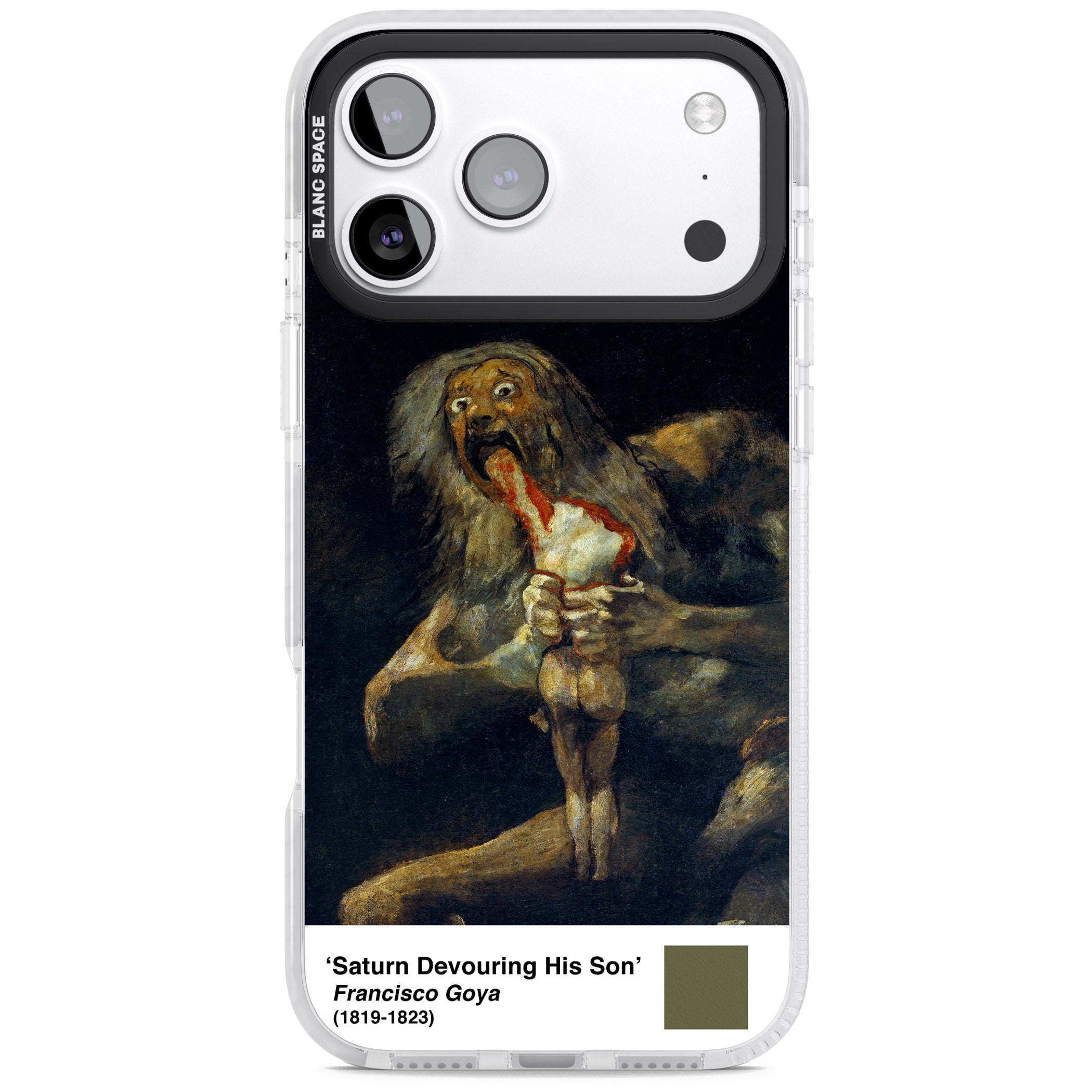 Saturn Devouring His Son iPhone 17 Pro Impact Pro Clear Phone Case