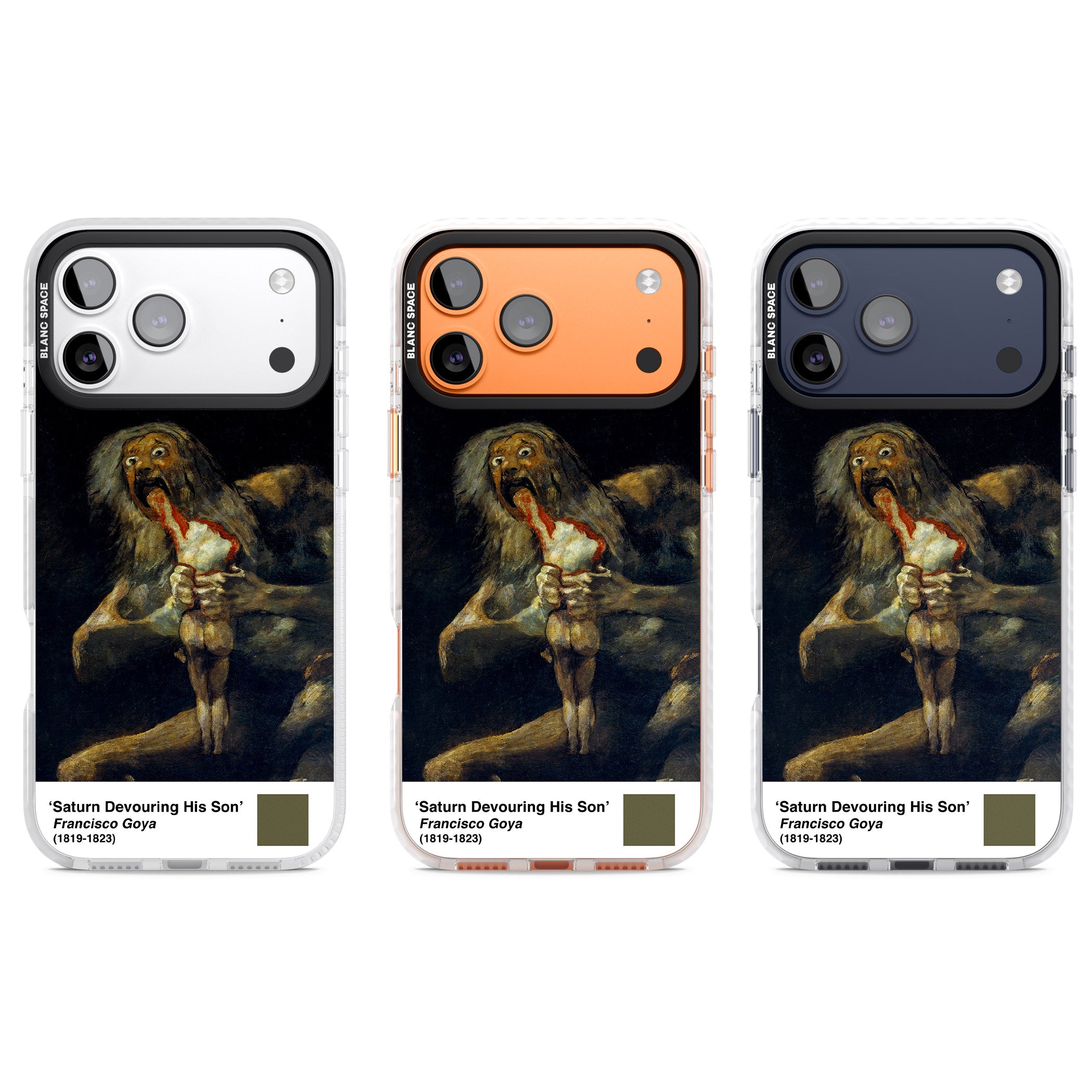 Saturn Devouring His Son iPhone 17 Pro Impact Pro Clear Phone Case APT Impact Protection