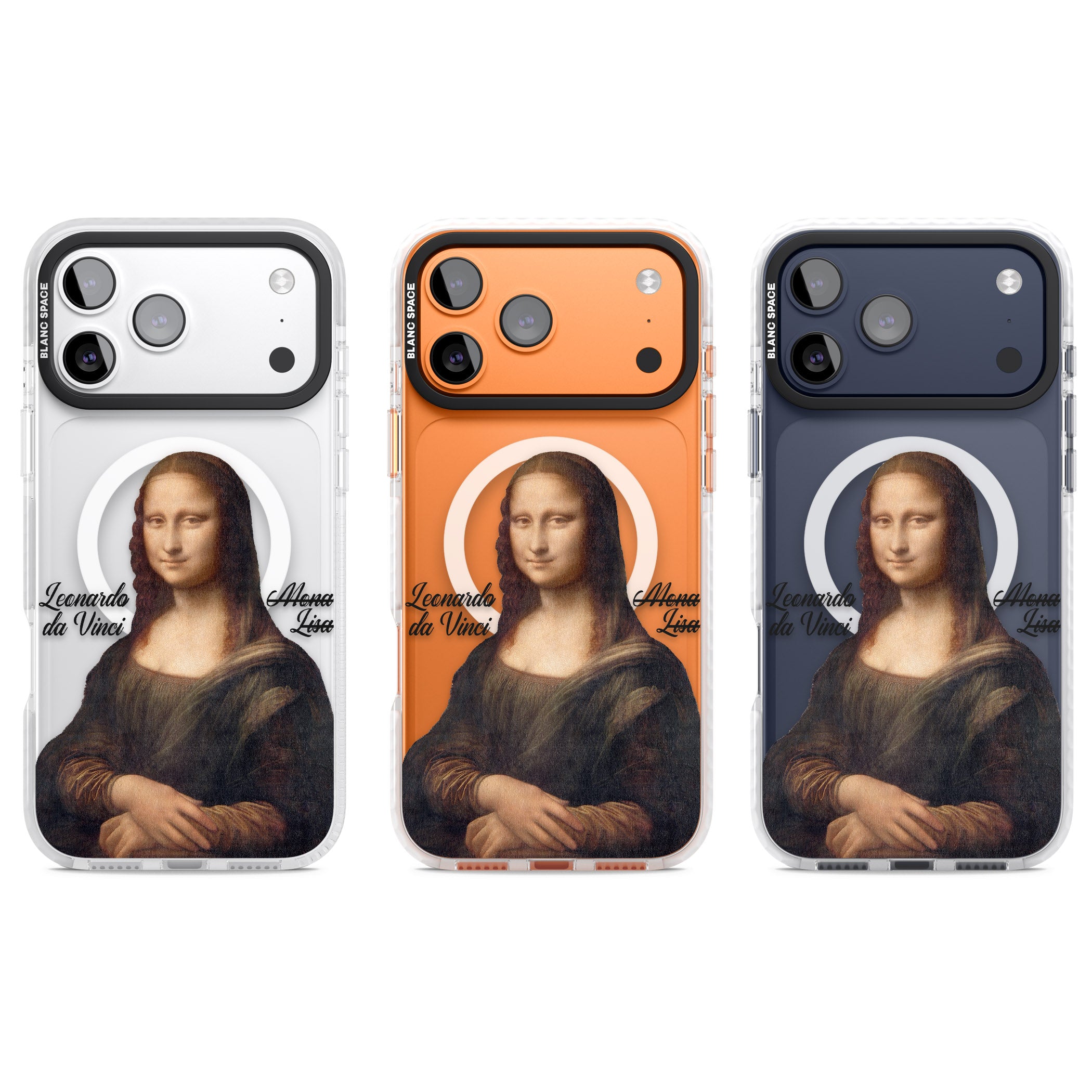 Mona Lisa Cutout iPhone 17 Pro Impact Pro Clear Phone Case APT Impact Protection