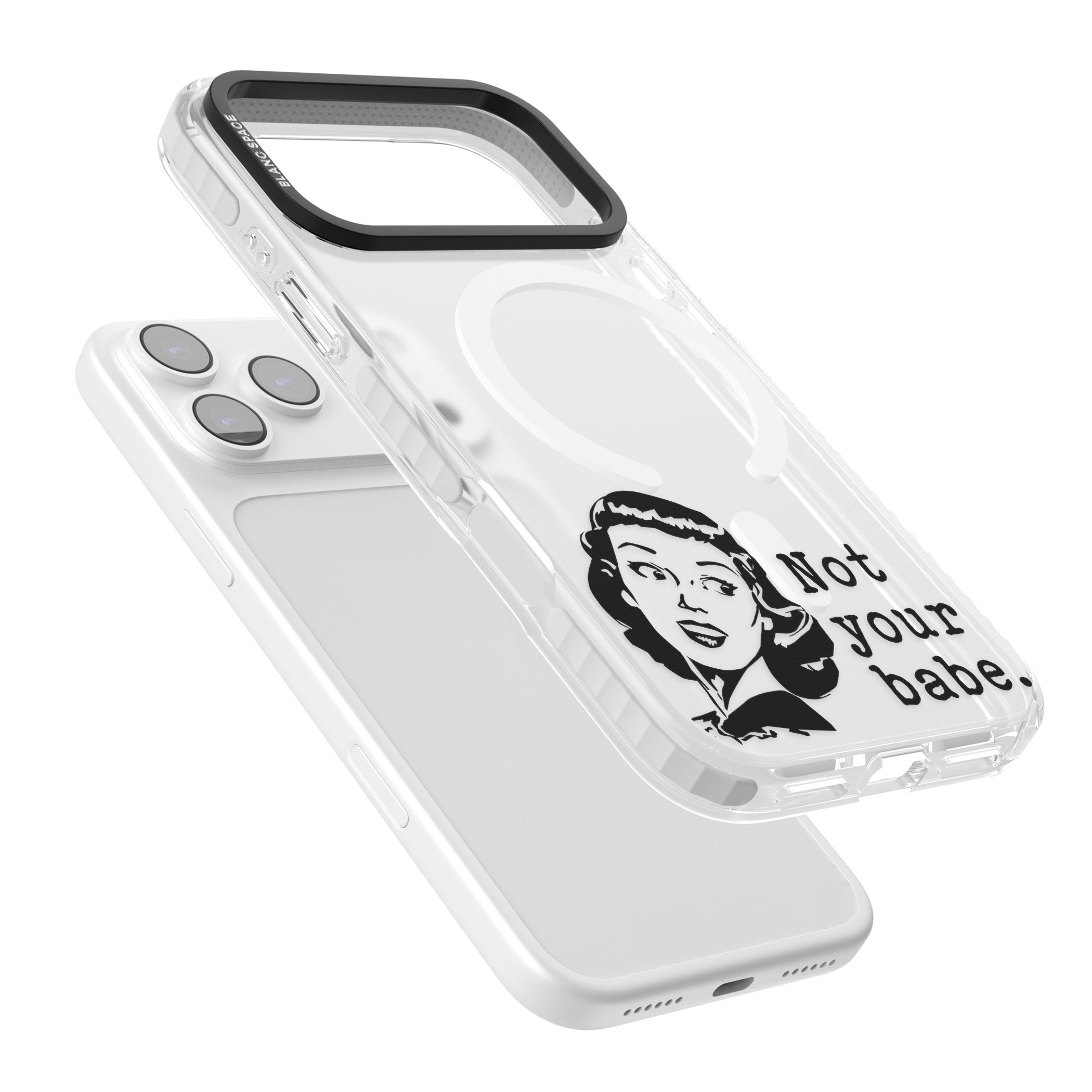 Not Your Babe iPhone 17 Pro Impact Pro Clear Phone Case Colours