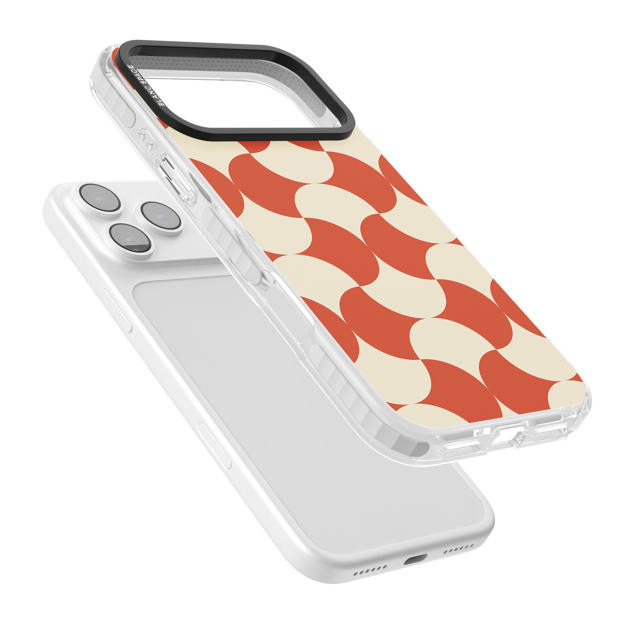 Abstract Retro Shapes iPhone 17 Pro Impact Pro Clear Phone Case Colours