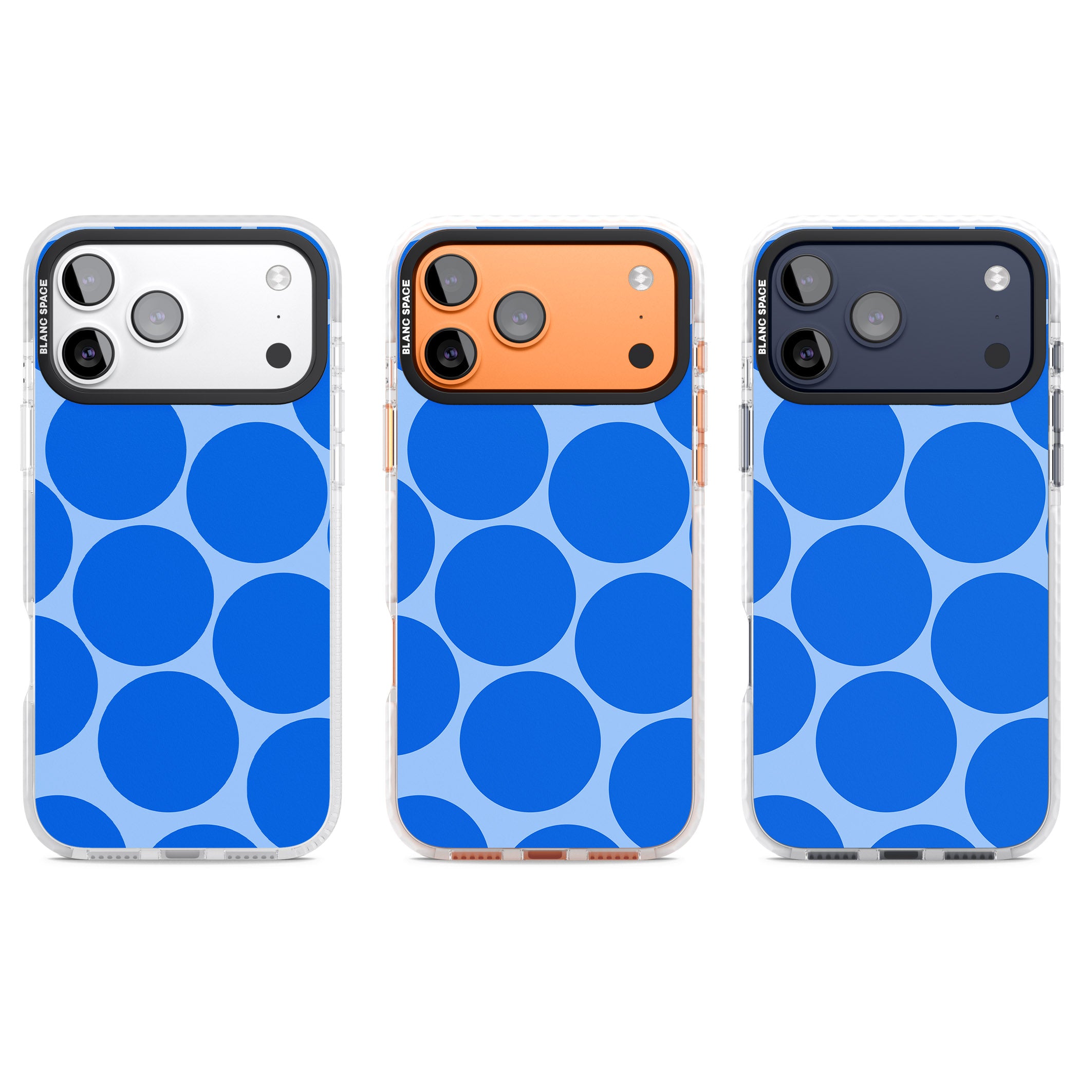 Retro Blue Dot iPhone 17 Pro Impact Pro Clear Phone Case APT Impact Protection