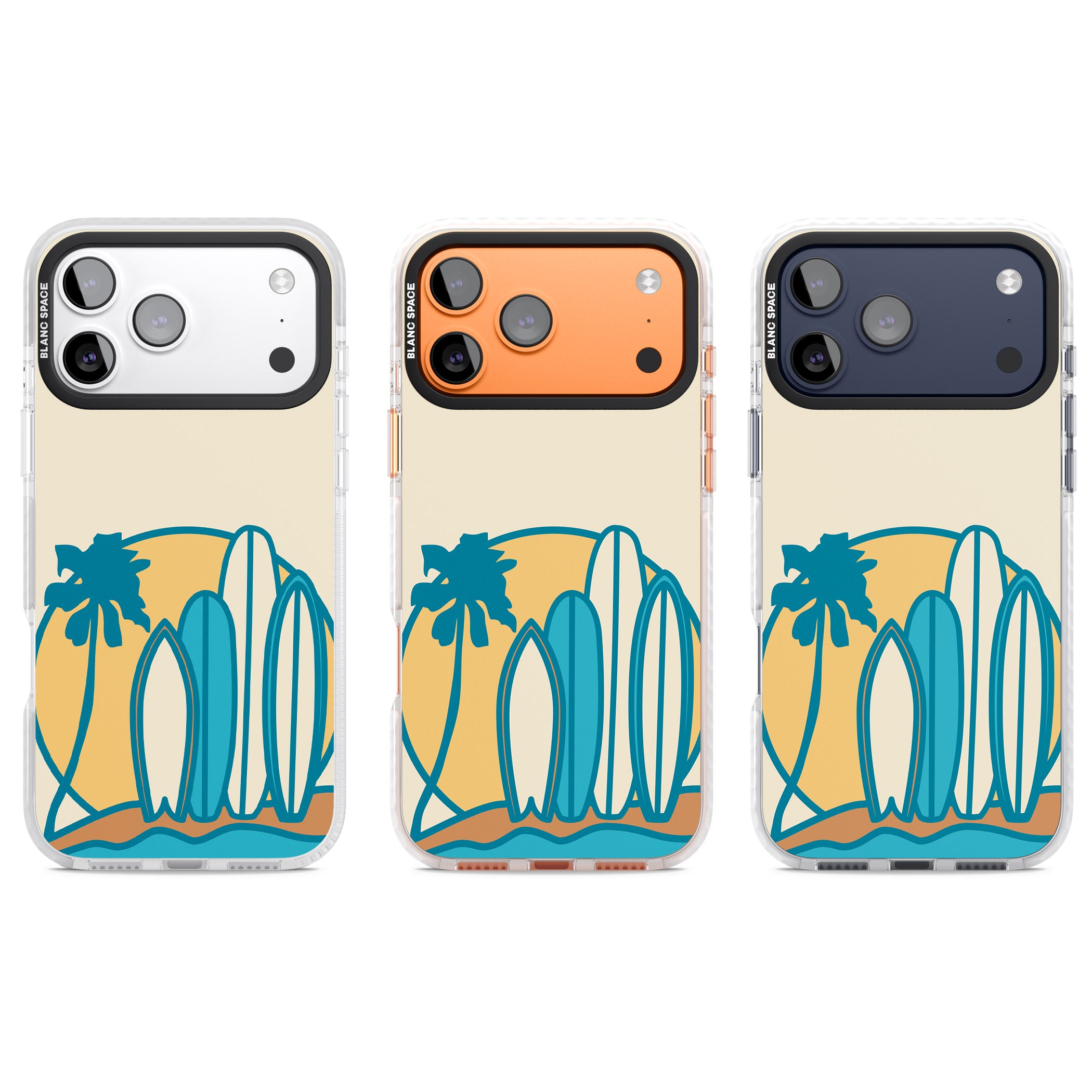 Coastal Surf Vibes iPhone 17 Pro Impact Pro Clear Phone Case APT Impact Protection