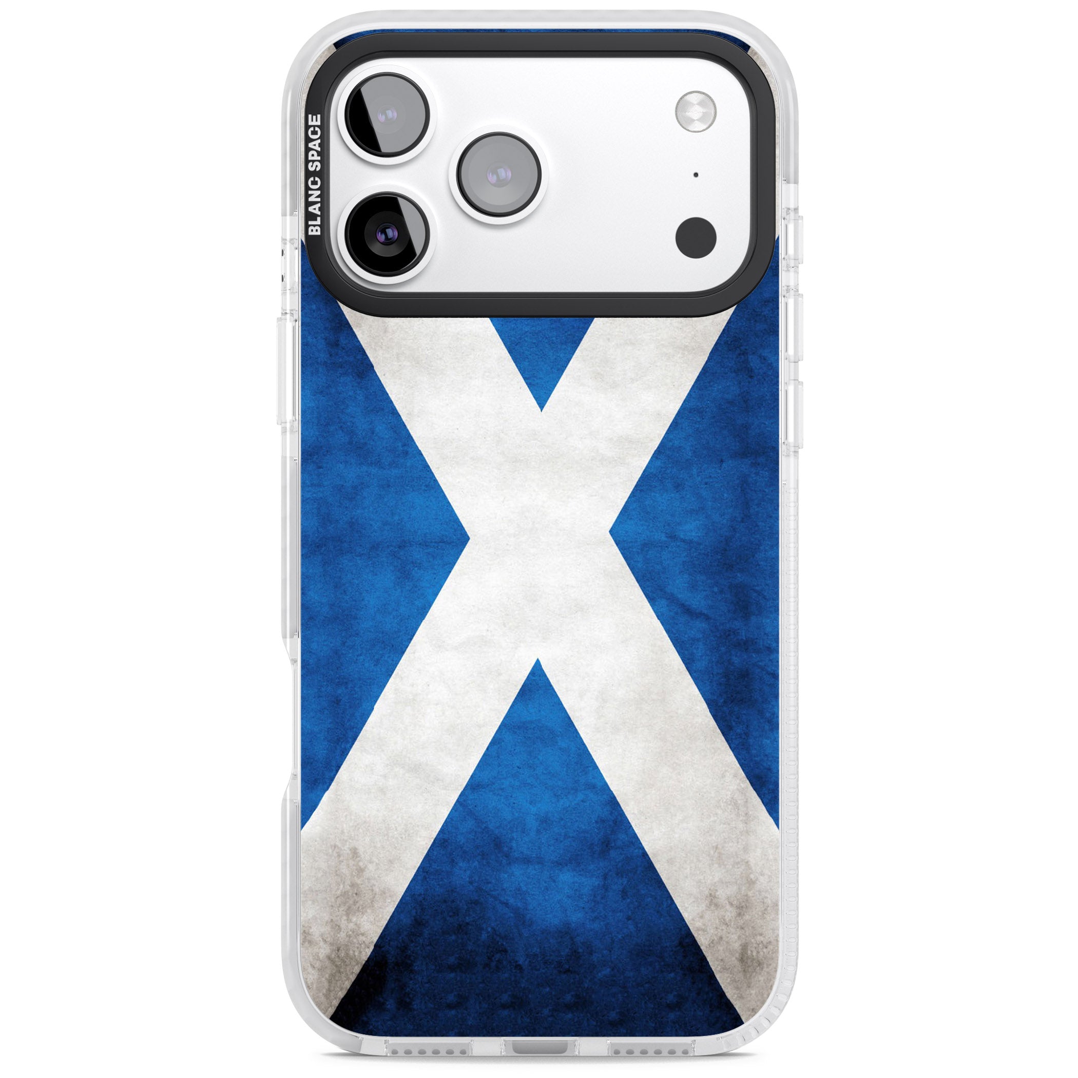Scotland Saltire Flag iPhone 17 Pro Max Impact Pro Clear Phone Case