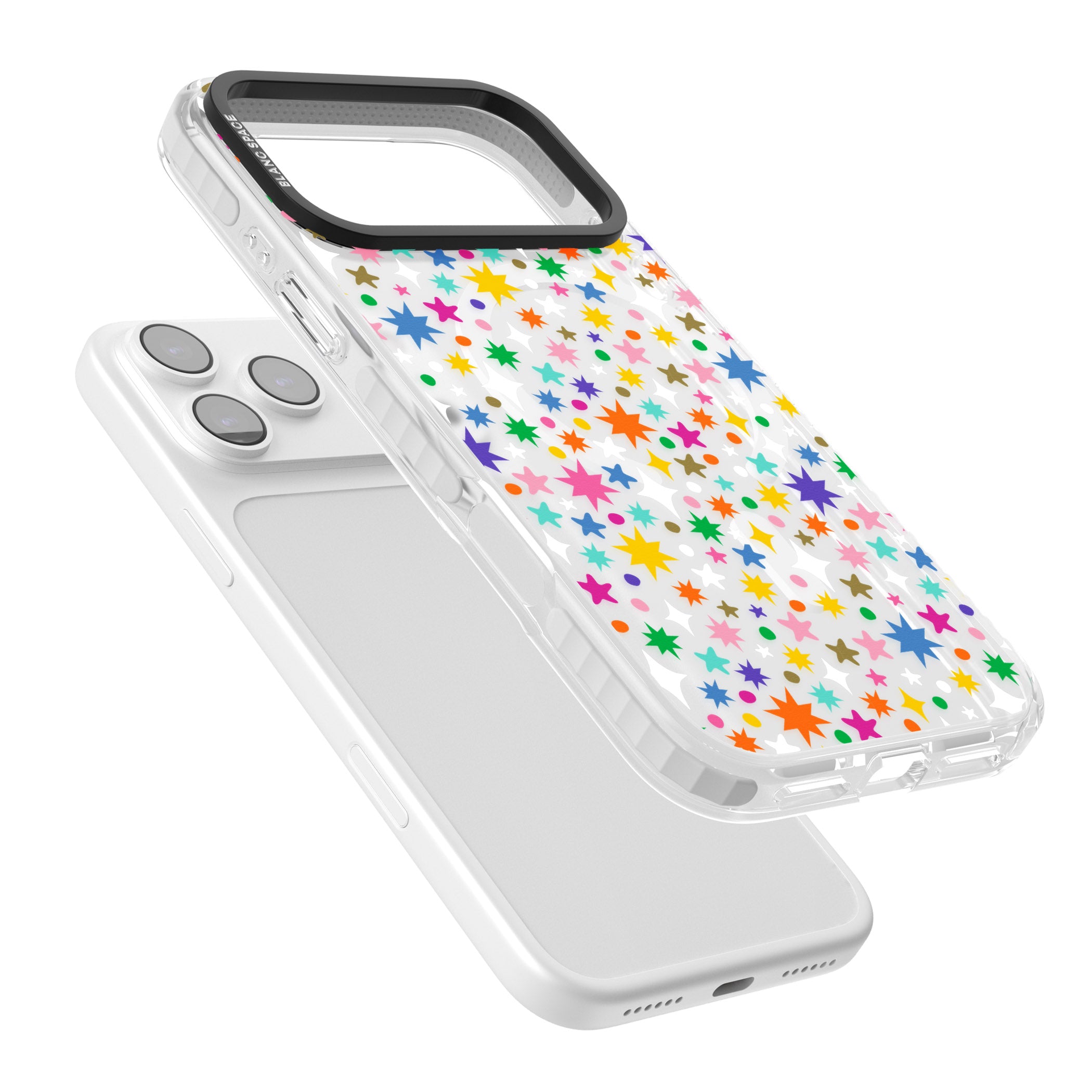 Rainbow Starburst iPhone 17 Pro Impact Pro Clear Phone Case Colours