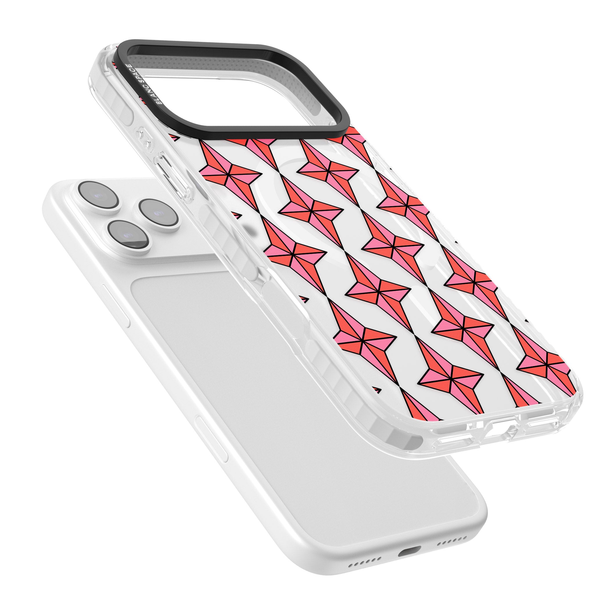 Rose Stars Pattern (Clear) iPhone 17 Pro Max Impact Pro Clear Phone Case Colours