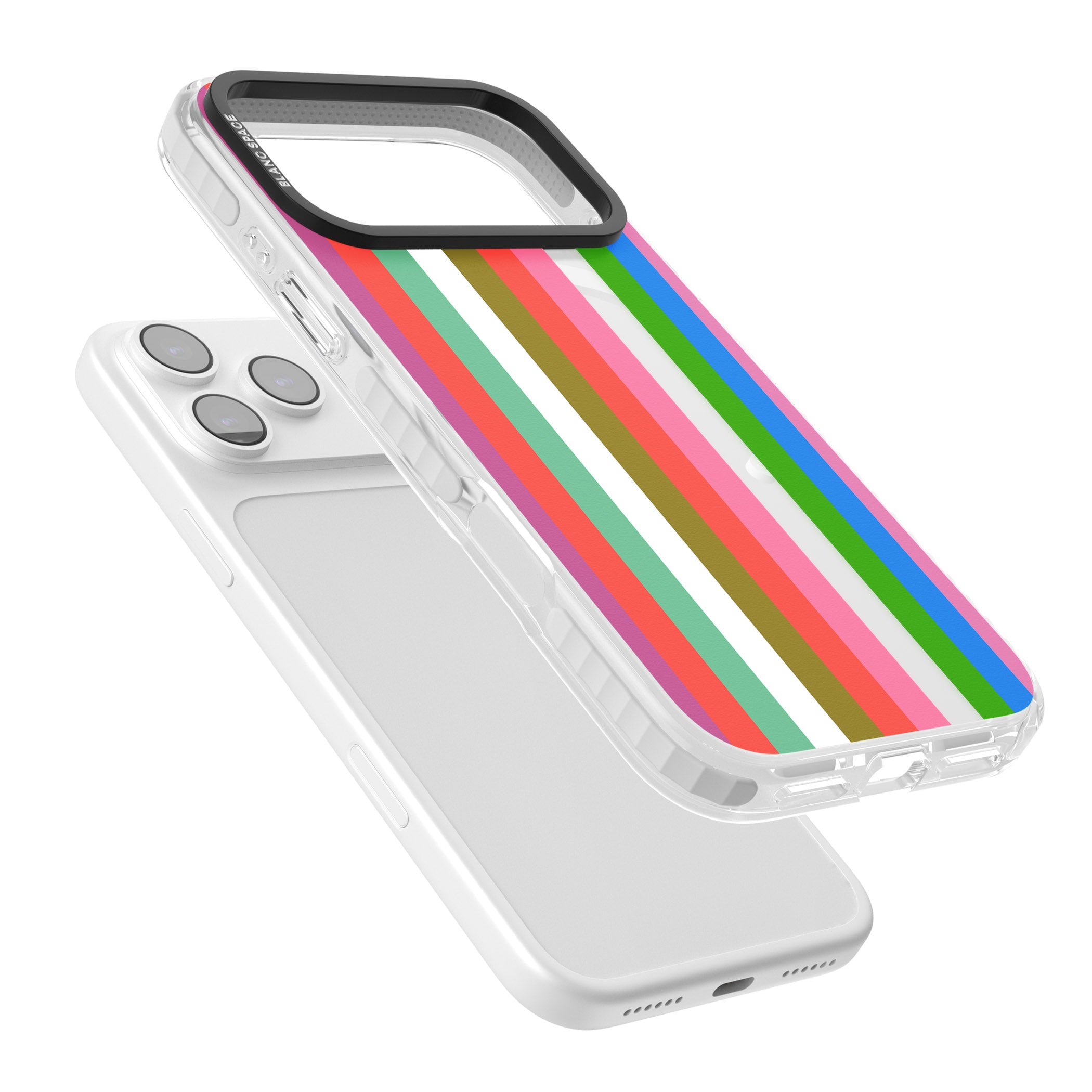 Vibrant Stripes iPhone 17 Pro Impact Pro Clear Phone Case Colours