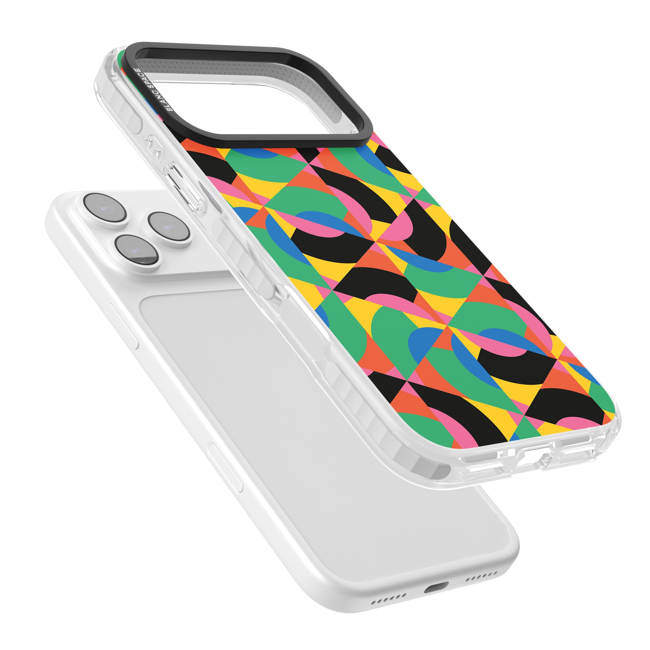 Abstract Carnival iPhone 17 Pro Impact Pro Clear Phone Case Colours