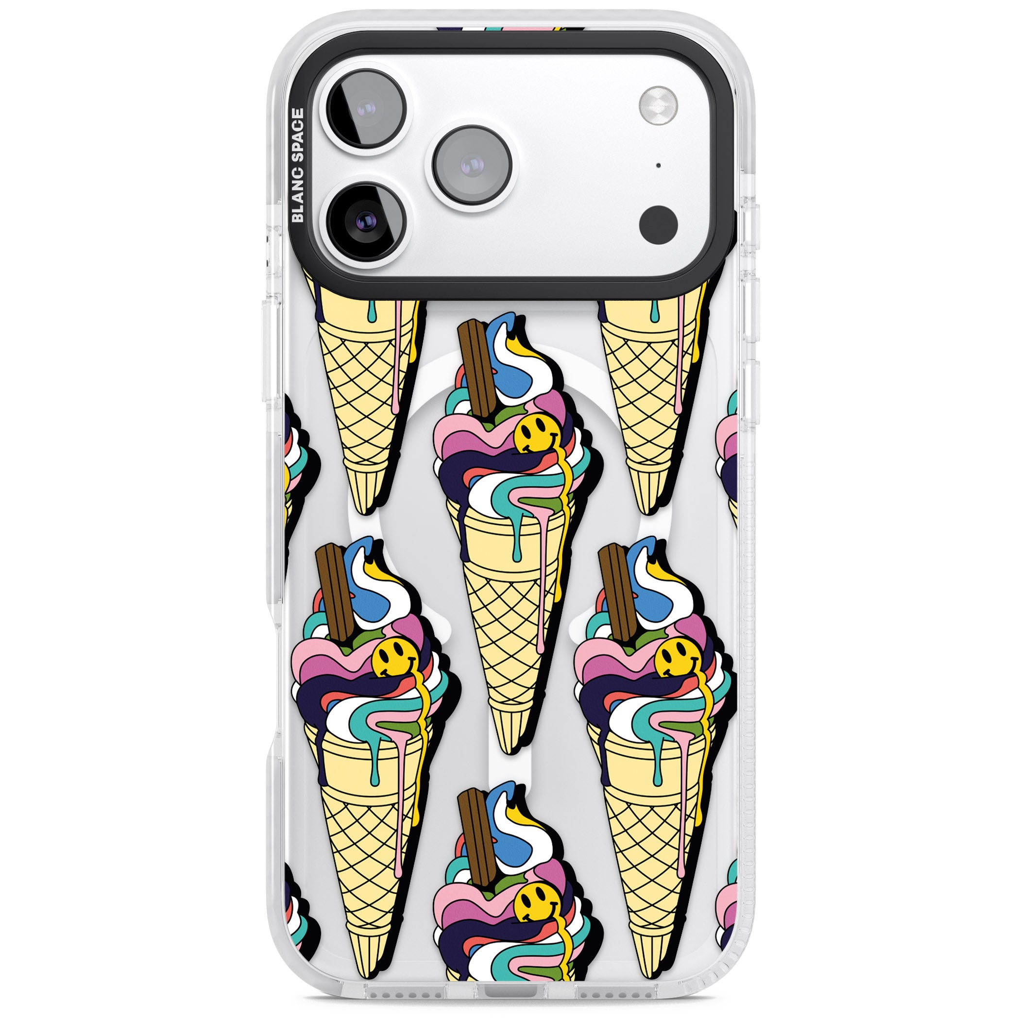 Trip & Drip Ice Cream iPhone 17 Pro Max Impact Pro Clear Phone Case
