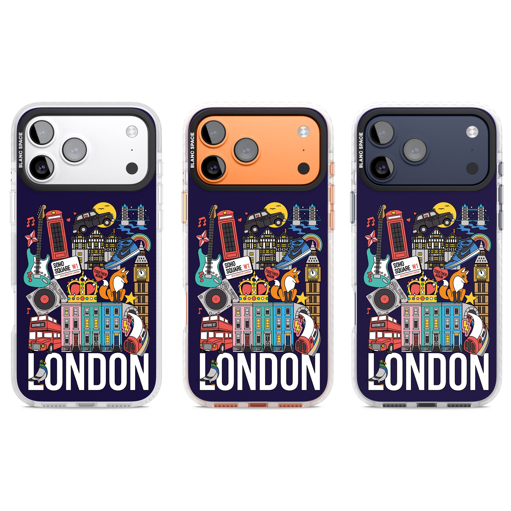 London Calling iPhone 17 Pro Impact Pro Clear Phone Case APT Impact Protection