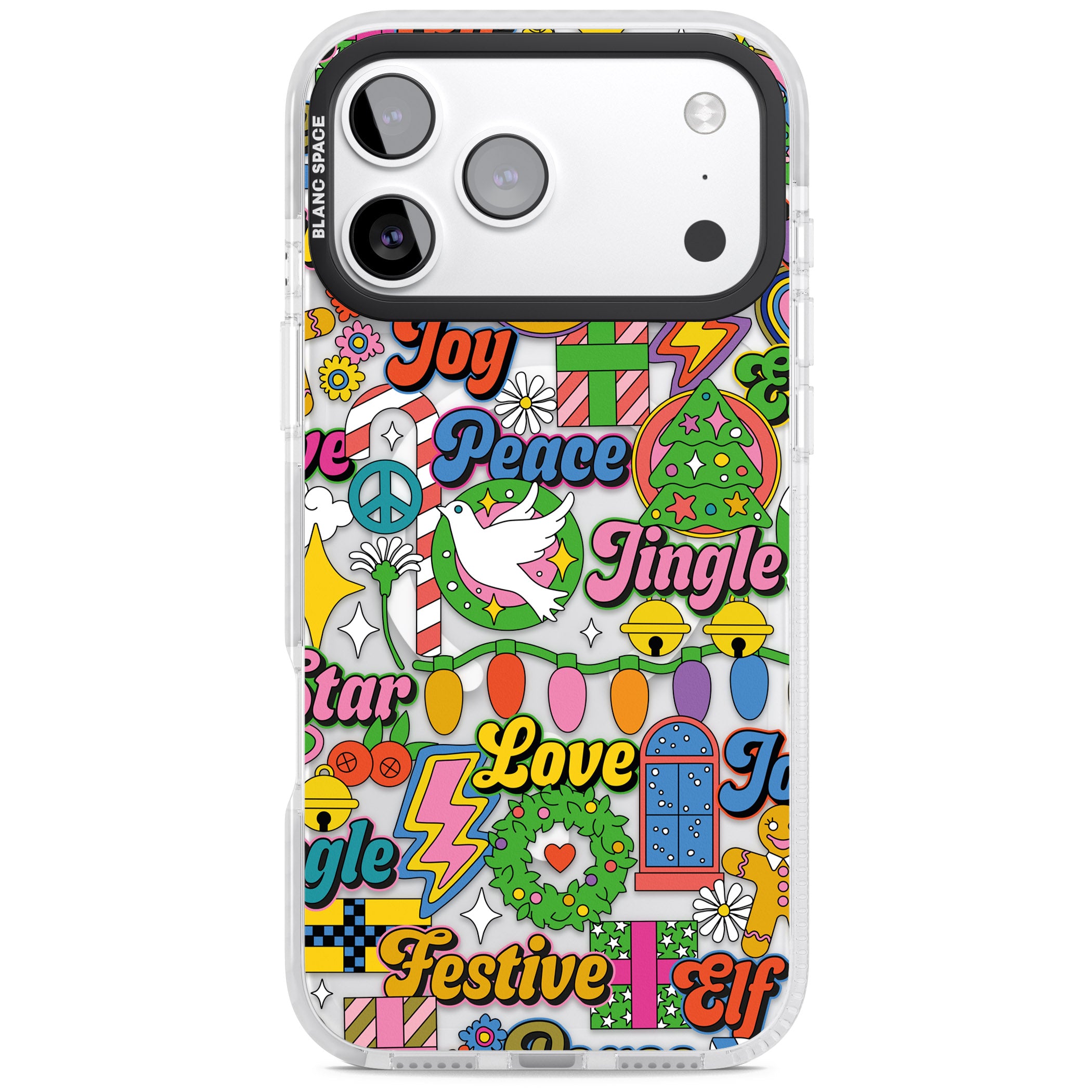 Peace & Festivities iPhone 17 Pro Impact Pro Clear Phone Case
