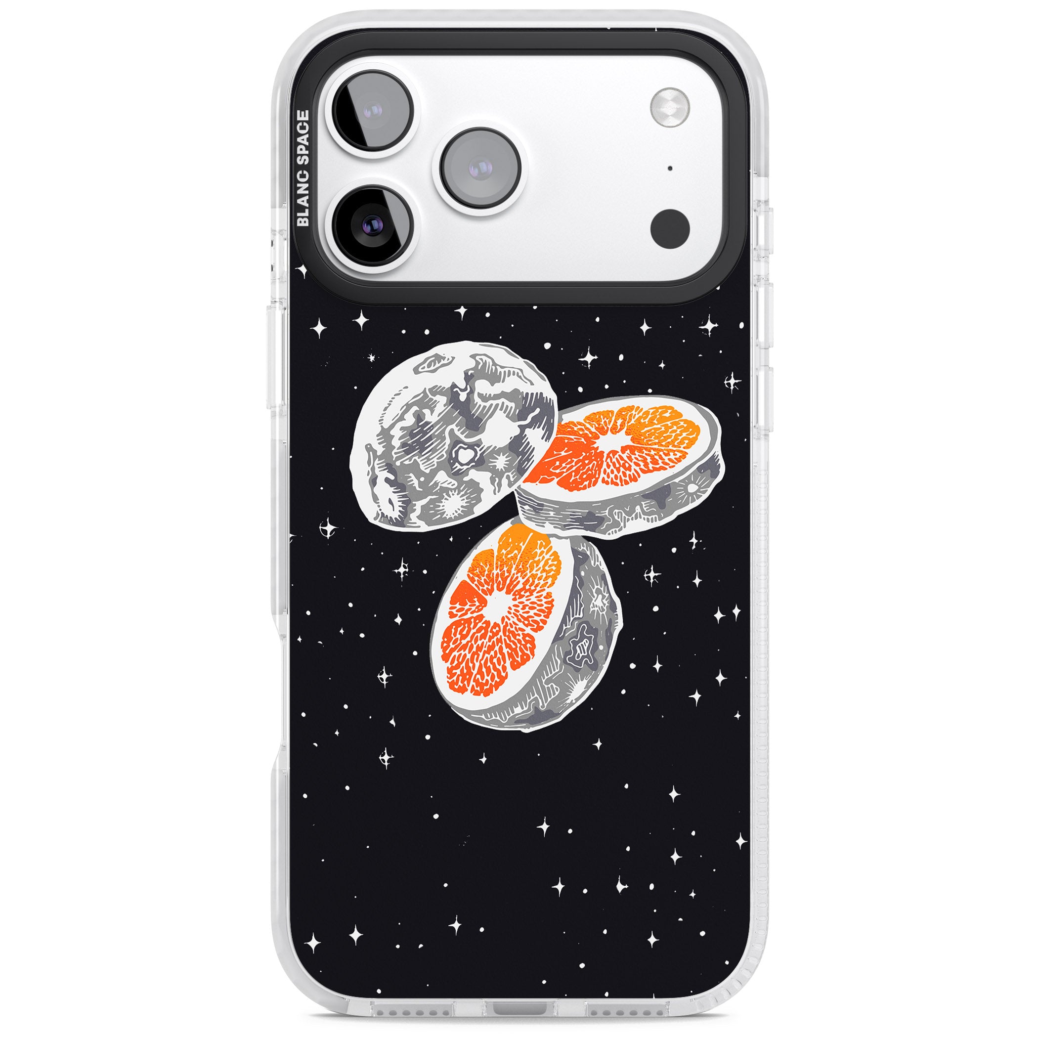 Blood Orange Moon iPhone 17 Pro Impact Pro Clear Phone Case