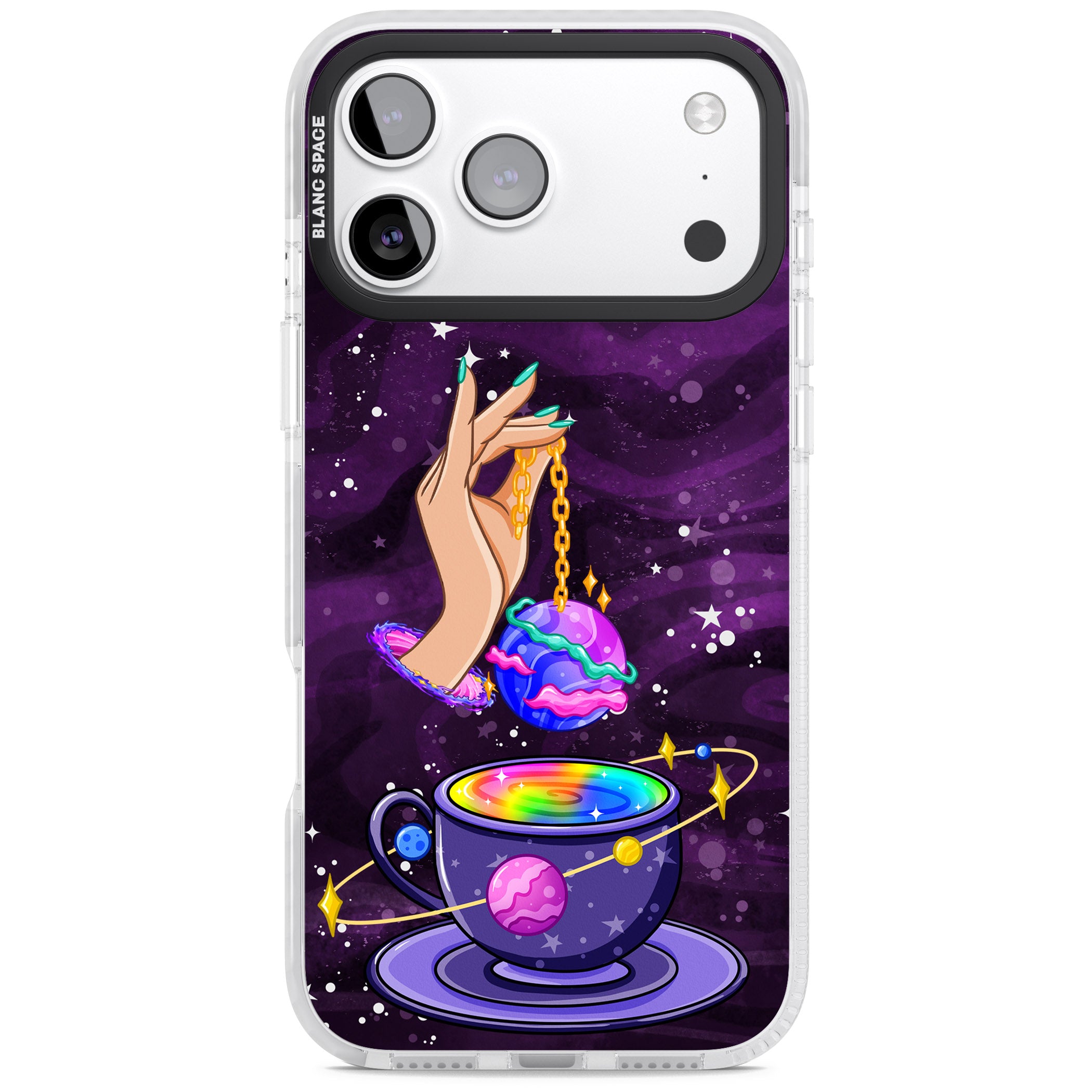 Space Tea iPhone 17 Pro Impact Pro Clear Phone Case