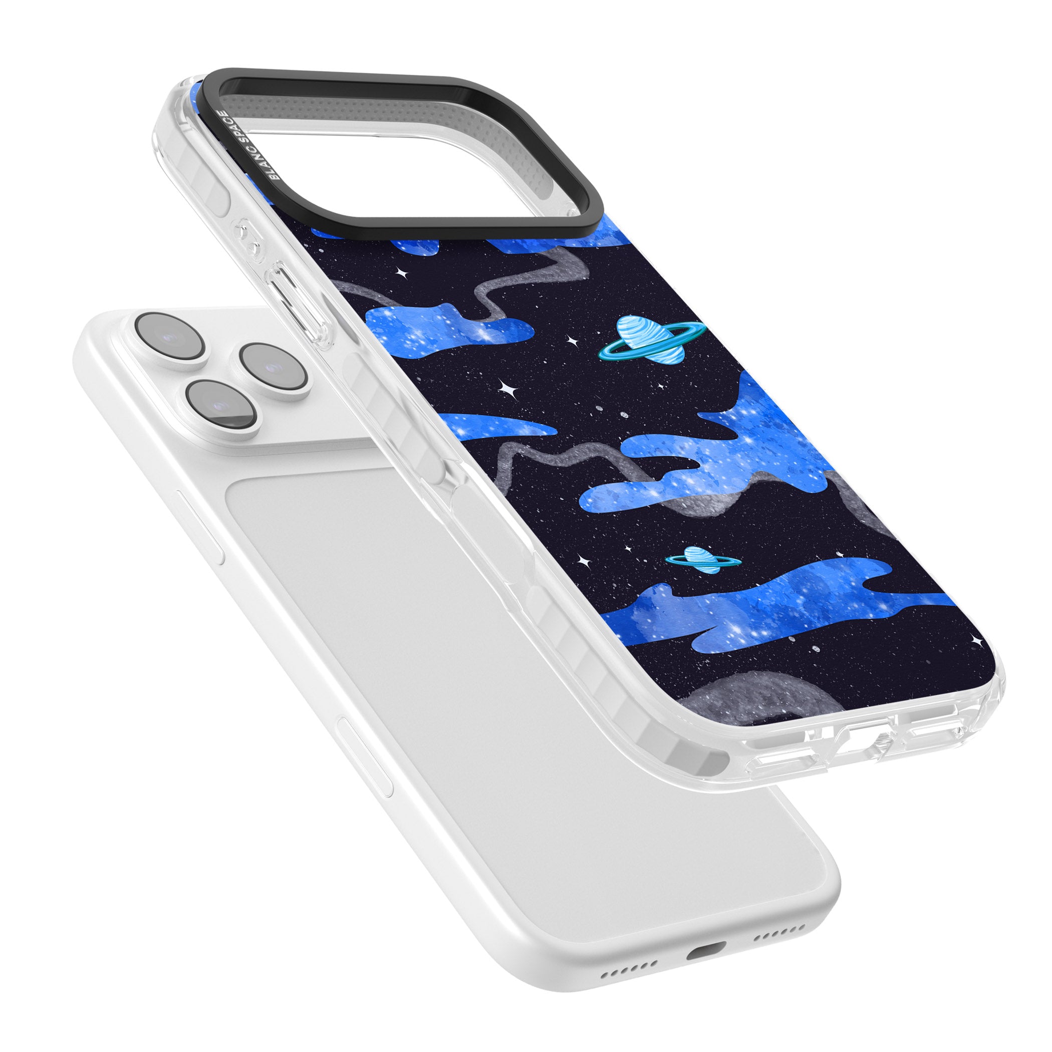 Blue Galaxy iPhone 17 Pro Max Impact Pro Clear Phone Case Colours