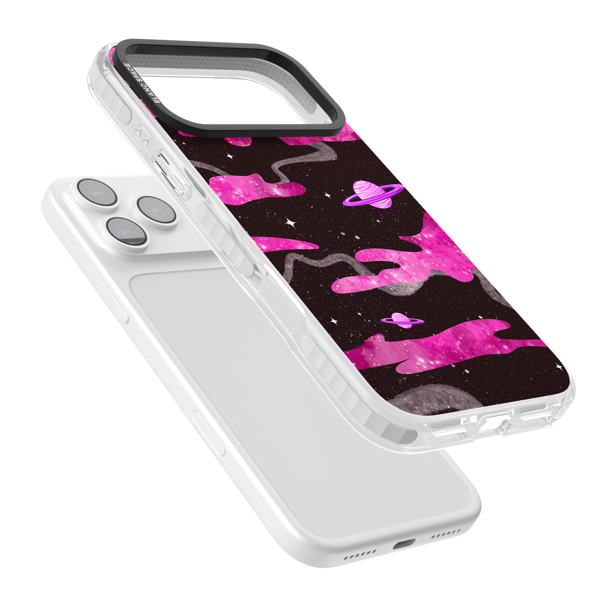 Pink Galaxy iPhone 17 Pro Max Impact Pro Clear Phone Case Colours