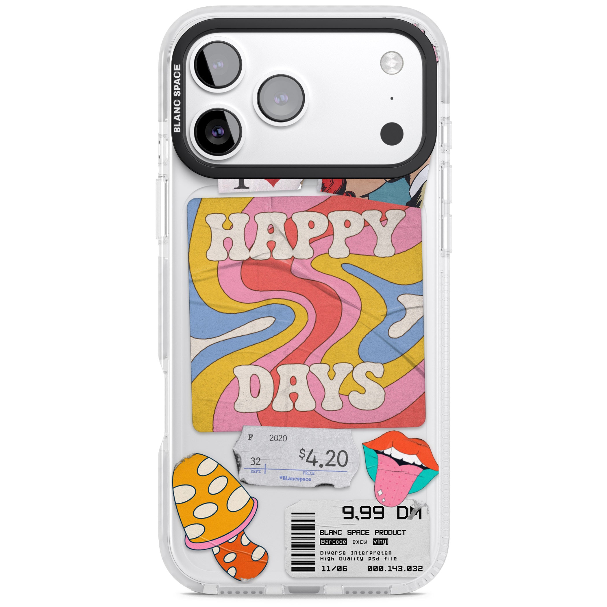 Groovy Trip iPhone 17 Pro Impact Pro Clear Phone Case