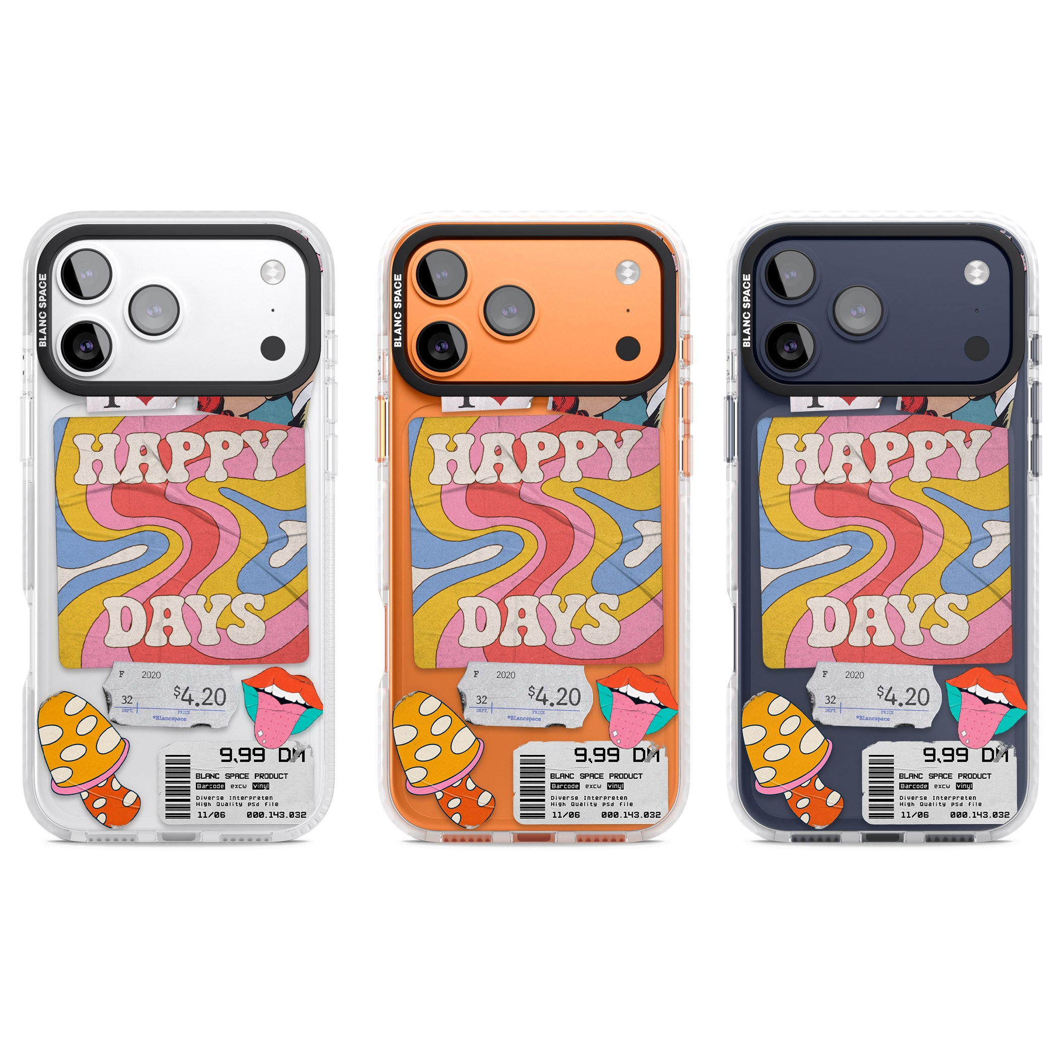 Groovy Trip iPhone 17 Pro Impact Pro Clear Phone Case APT Impact Protection
