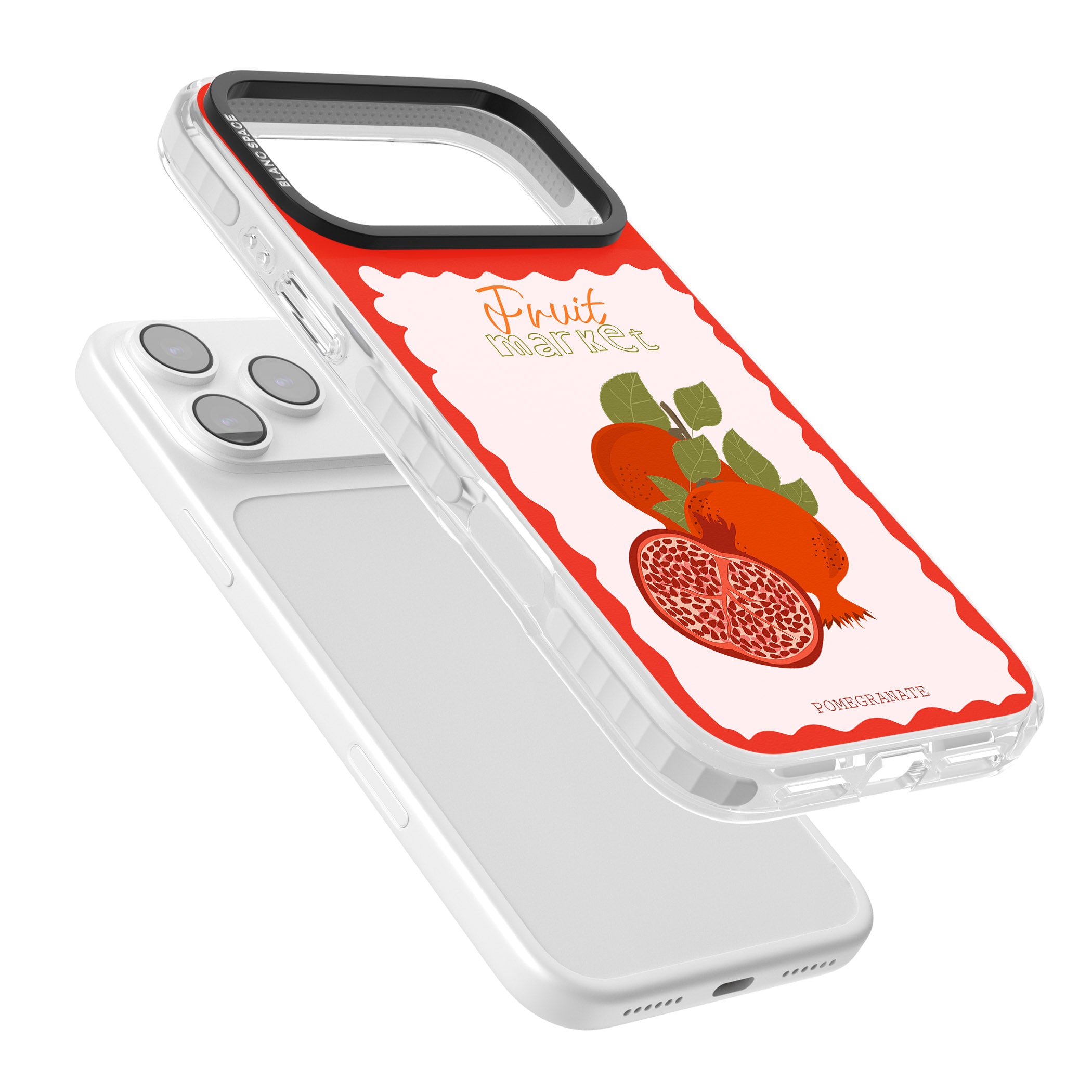 Fruit Market Pomegranate iPhone 17 Pro Max Impact Pro Clear Phone Case Colours