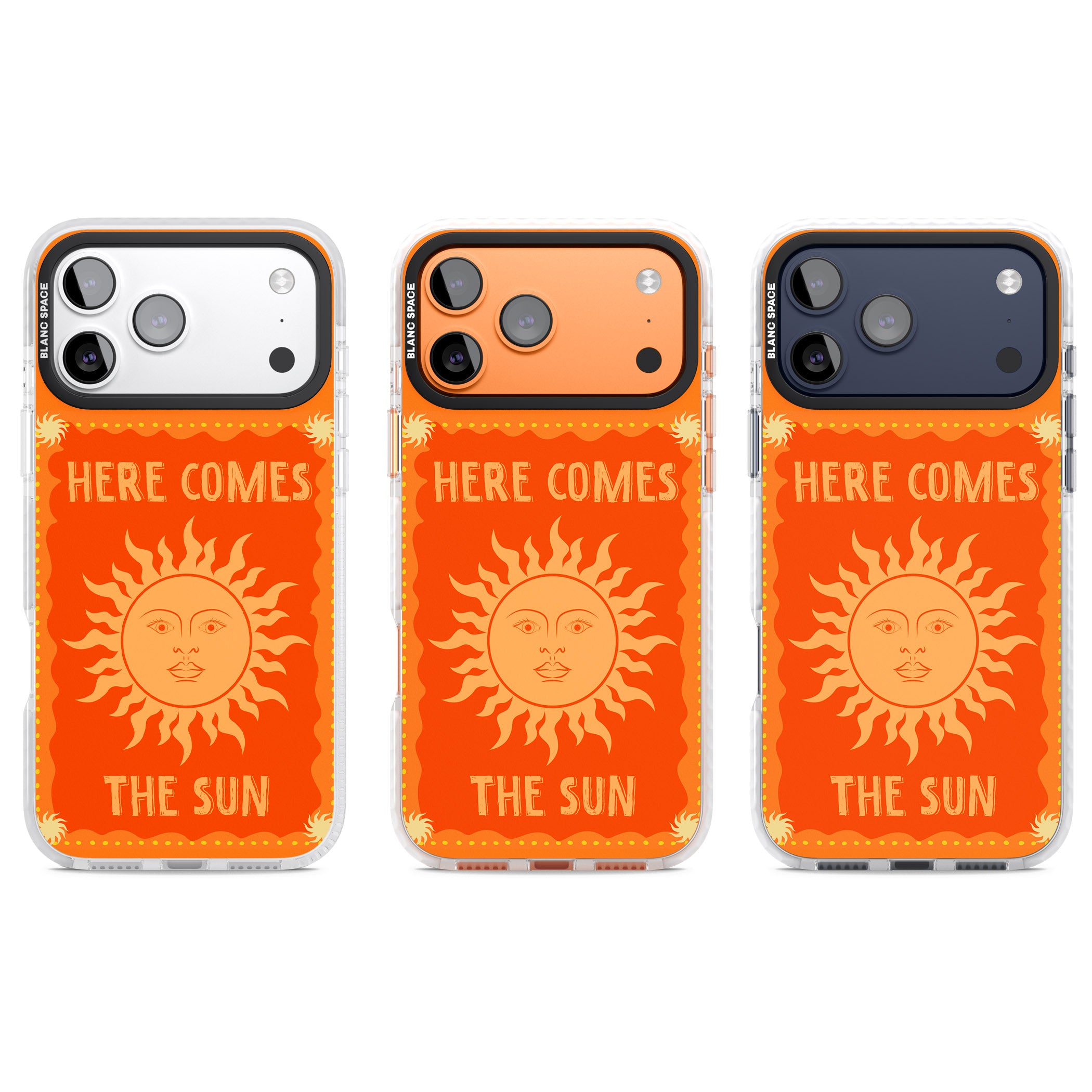 Retro Here Comes The Sun iPhone 17 Pro Impact Pro Clear Phone Case APT Impact Protection