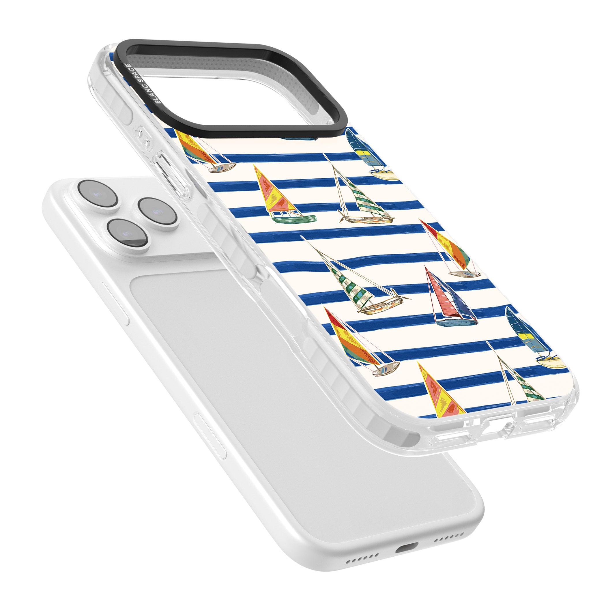 Coastal Sailboats iPhone 17 Pro Impact Pro Clear Phone Case Colours