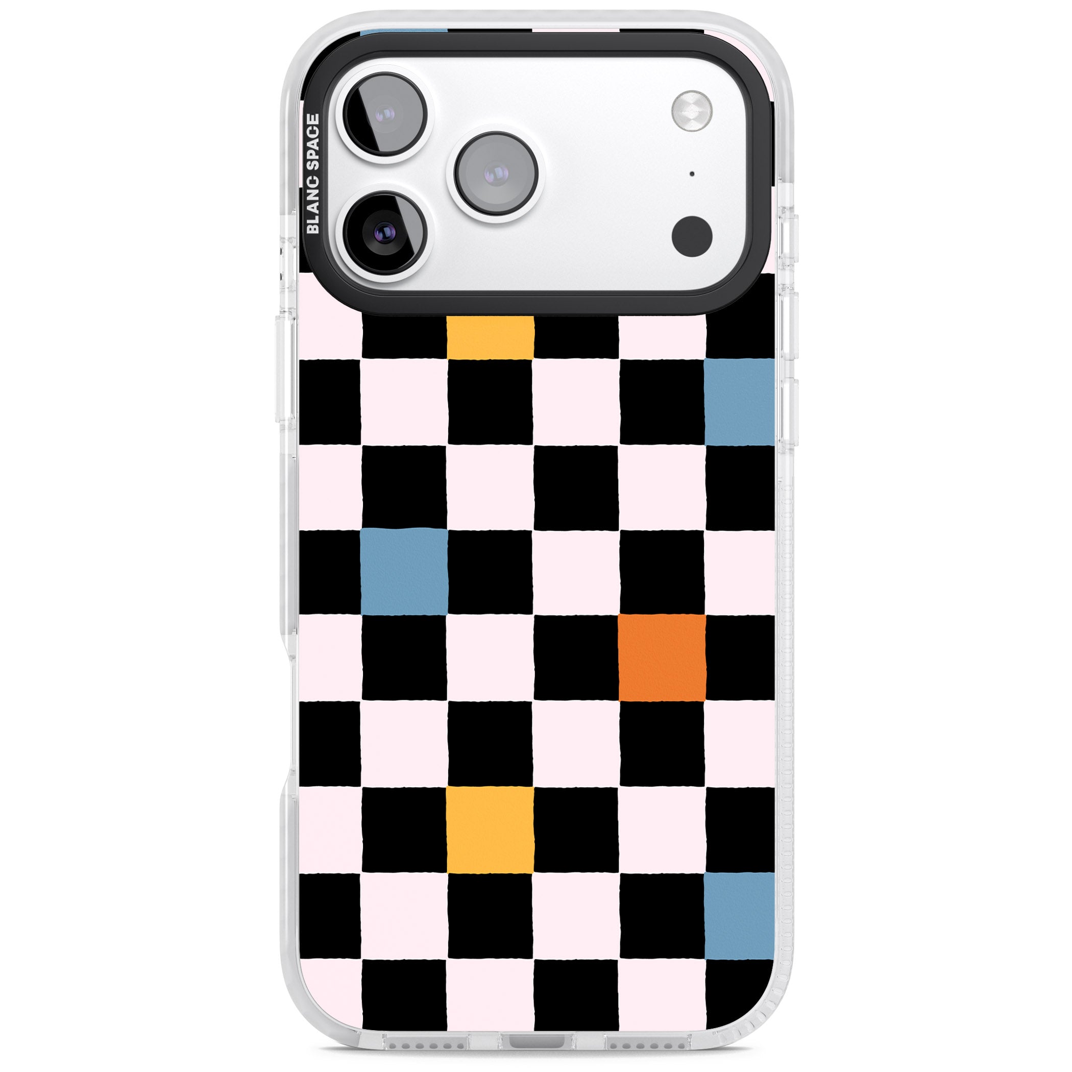 Vibrant Retro Checkered iPhone 17 Pro Impact Pro Clear Phone Case