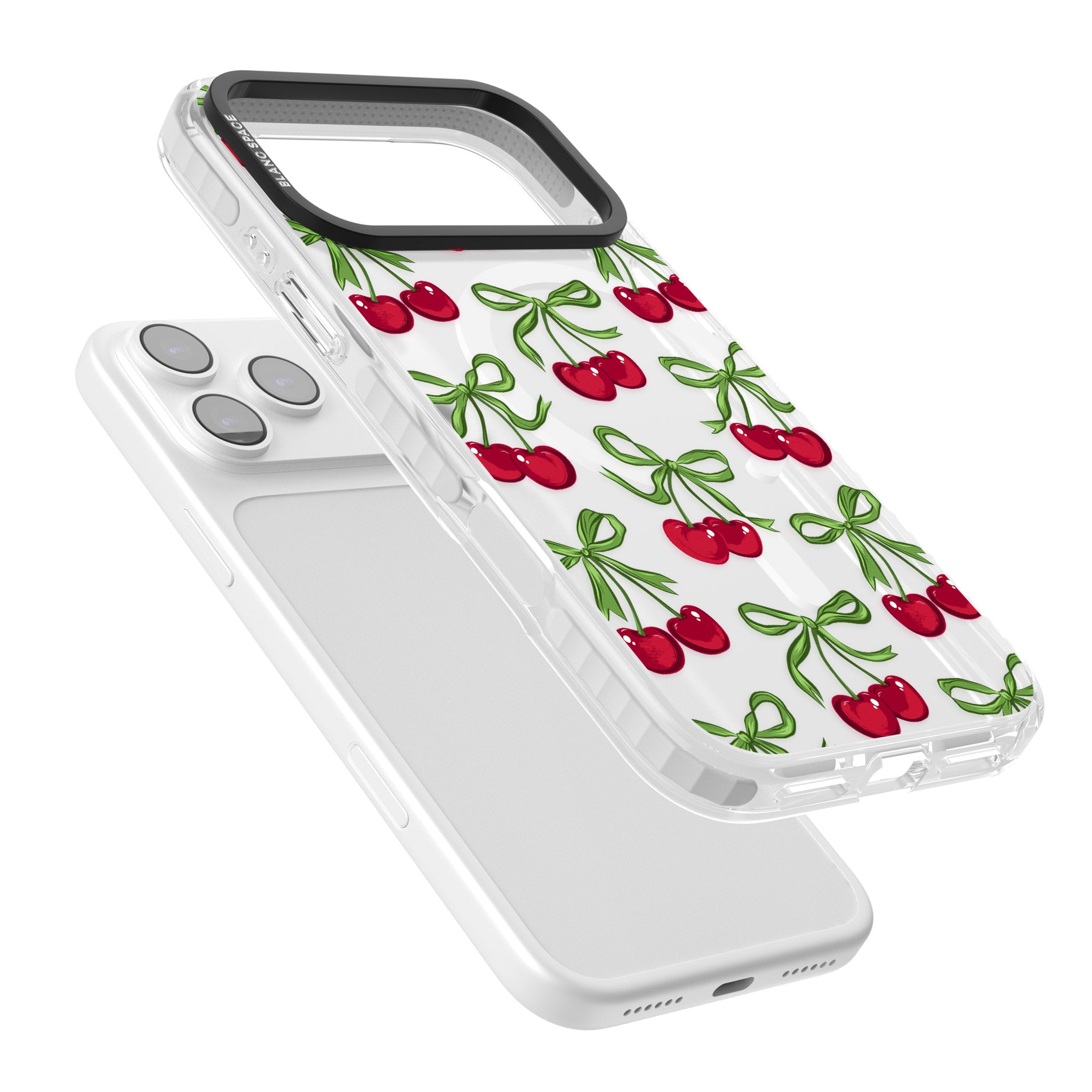 Cherry Bows iPhone 17 Pro Max Impact Pro Clear Phone Case Colours