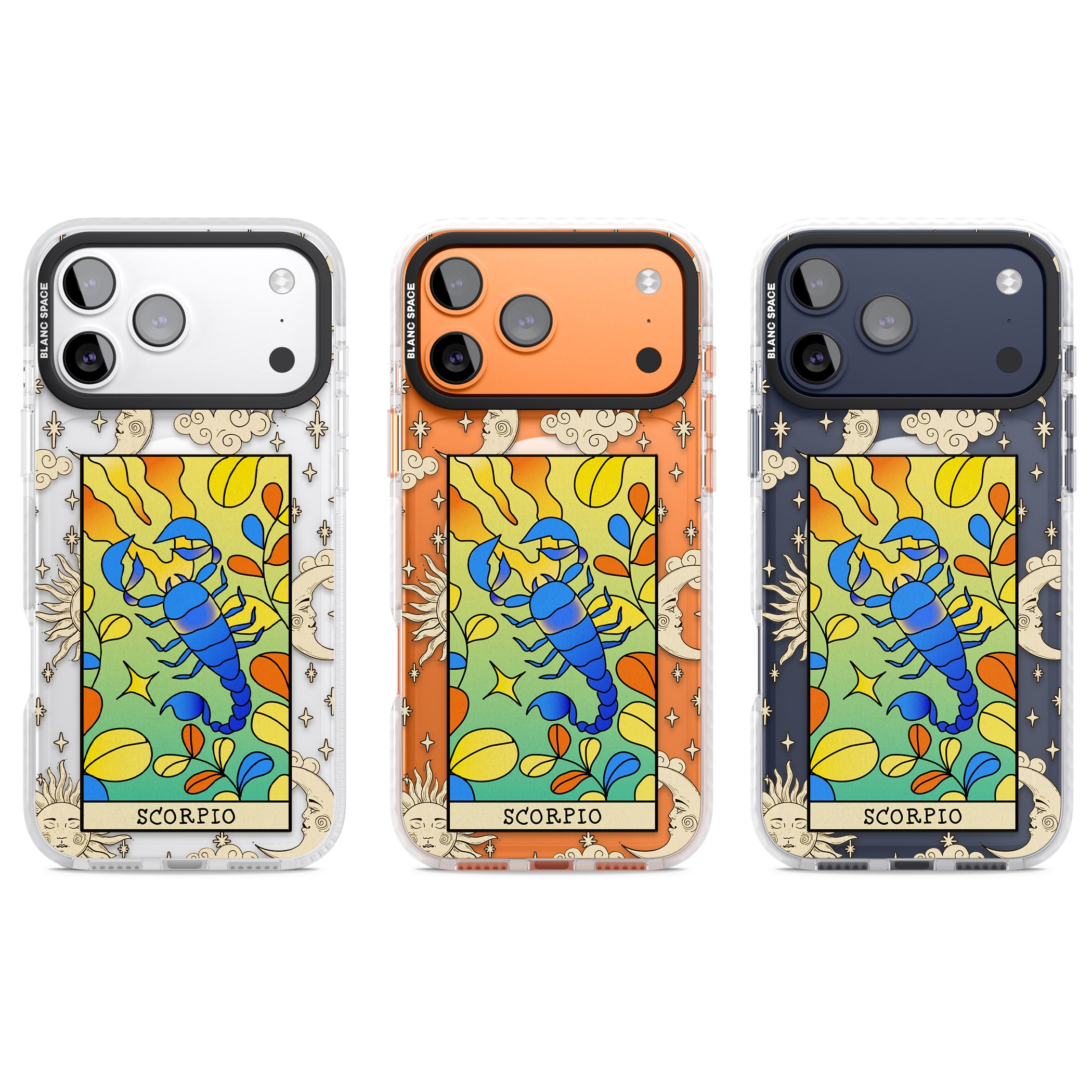 Celestial Zodiac Scorpio iPhone 17 Pro Impact Pro Clear Phone Case APT Impact Protection
