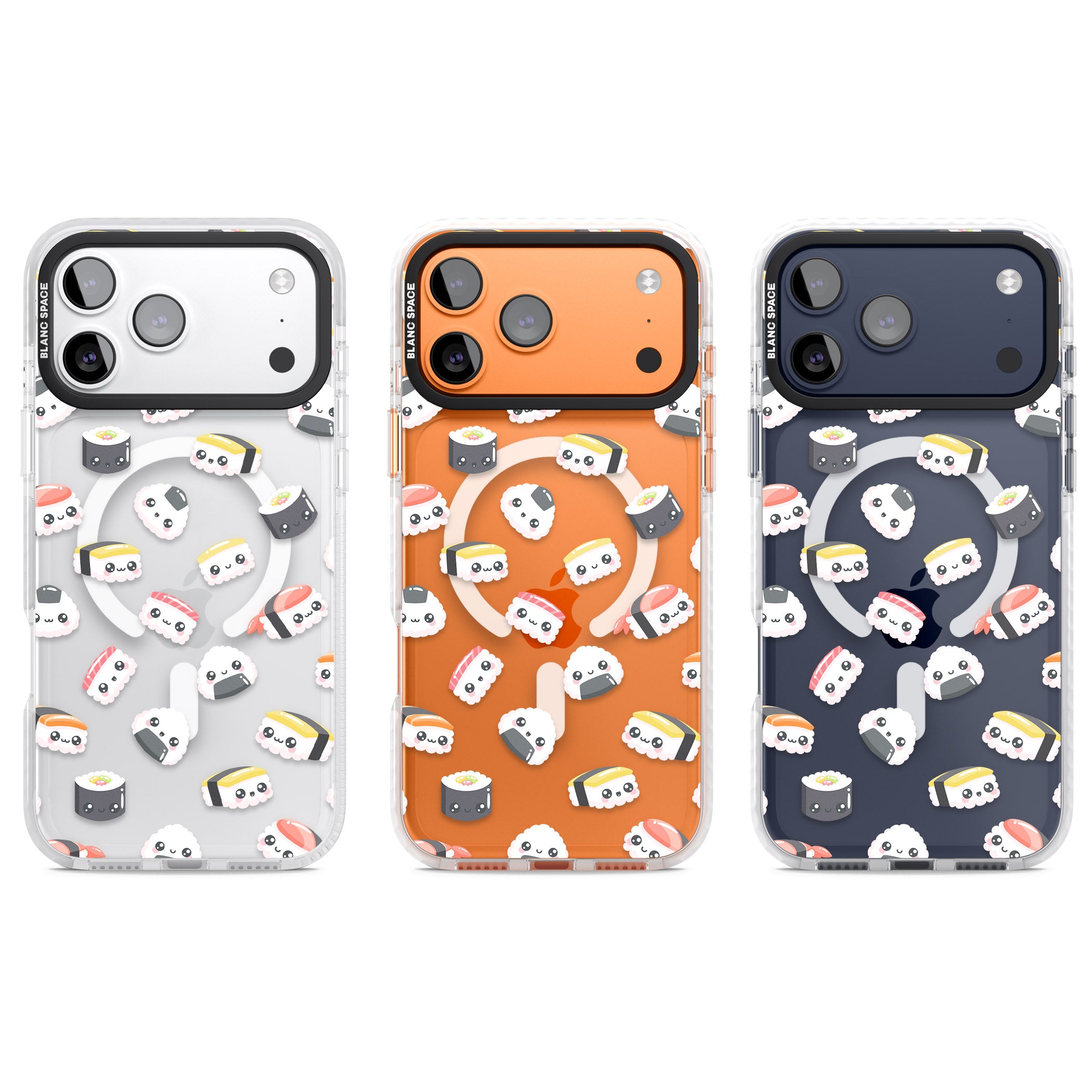 Kawaii Sushi iPhone 17 Pro Impact Pro Clear Phone Case APT Impact Protection