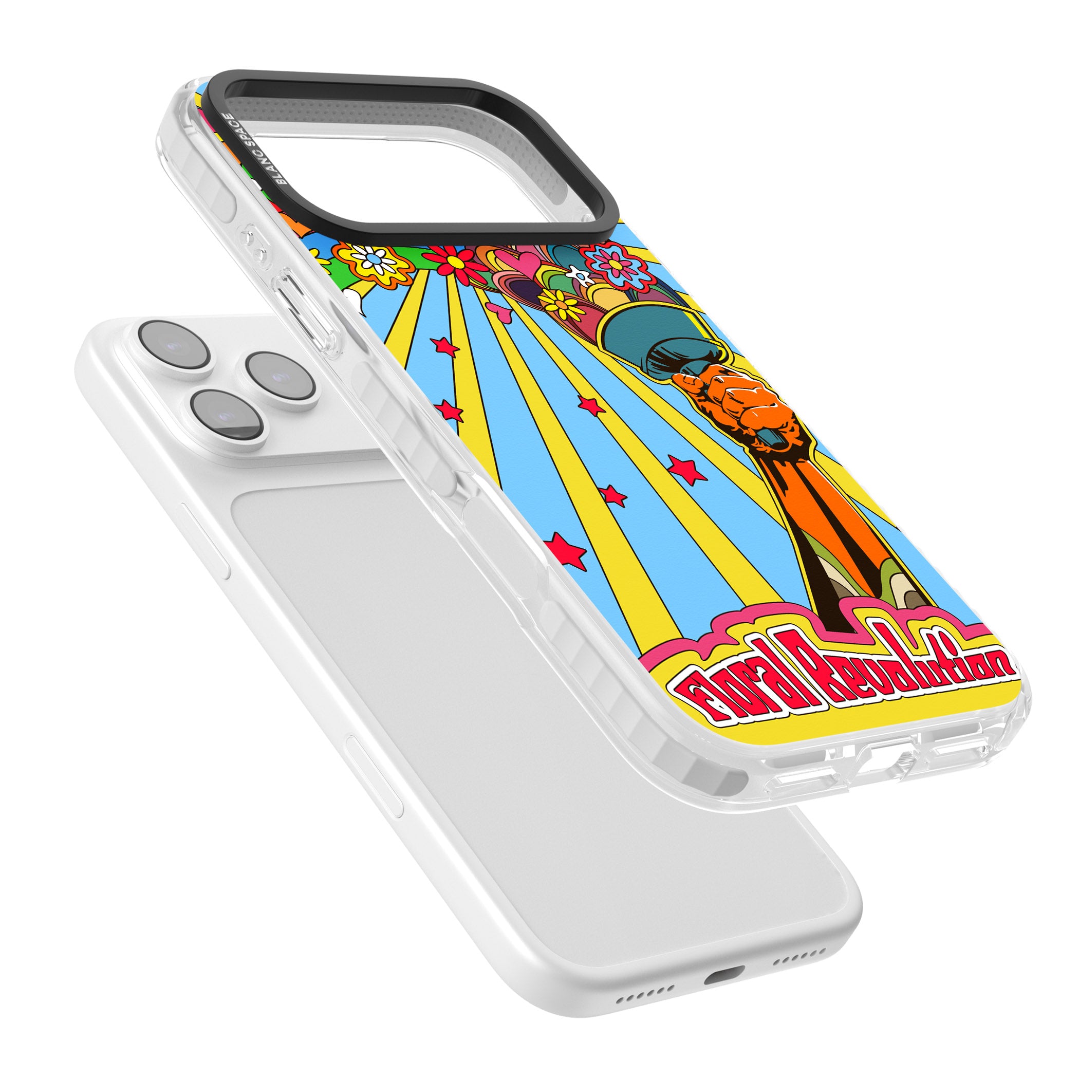 Floral Revolution iPhone 17 Pro Impact Pro Clear Phone Case Colours