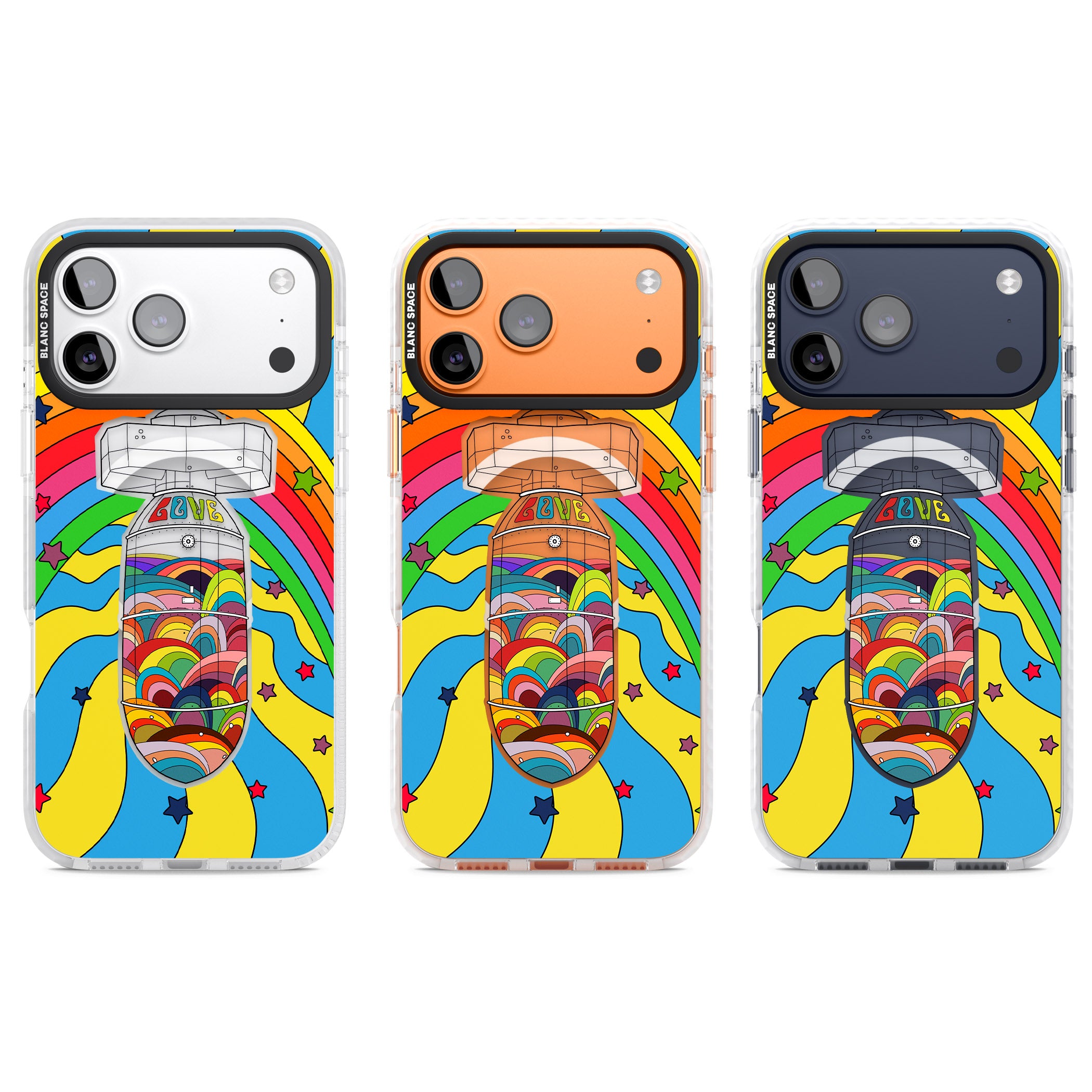 Love Bomb iPhone 17 Pro Impact Pro Clear Phone Case APT Impact Protection