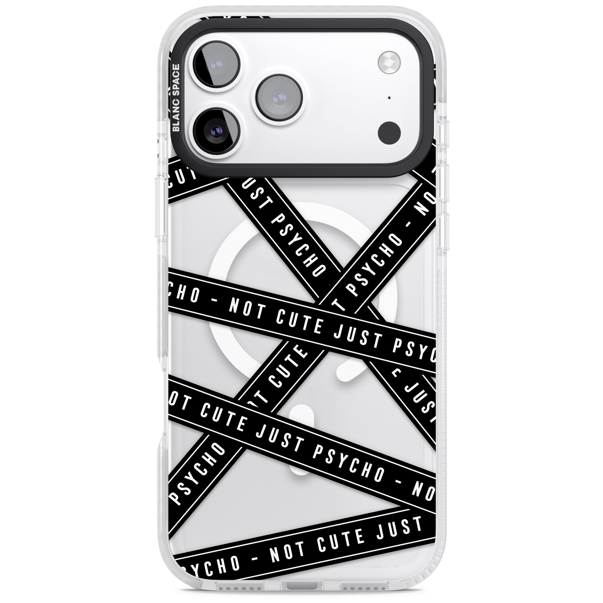Not Cute Just Psycho iPhone 17 Pro Impact Pro Clear Phone Case