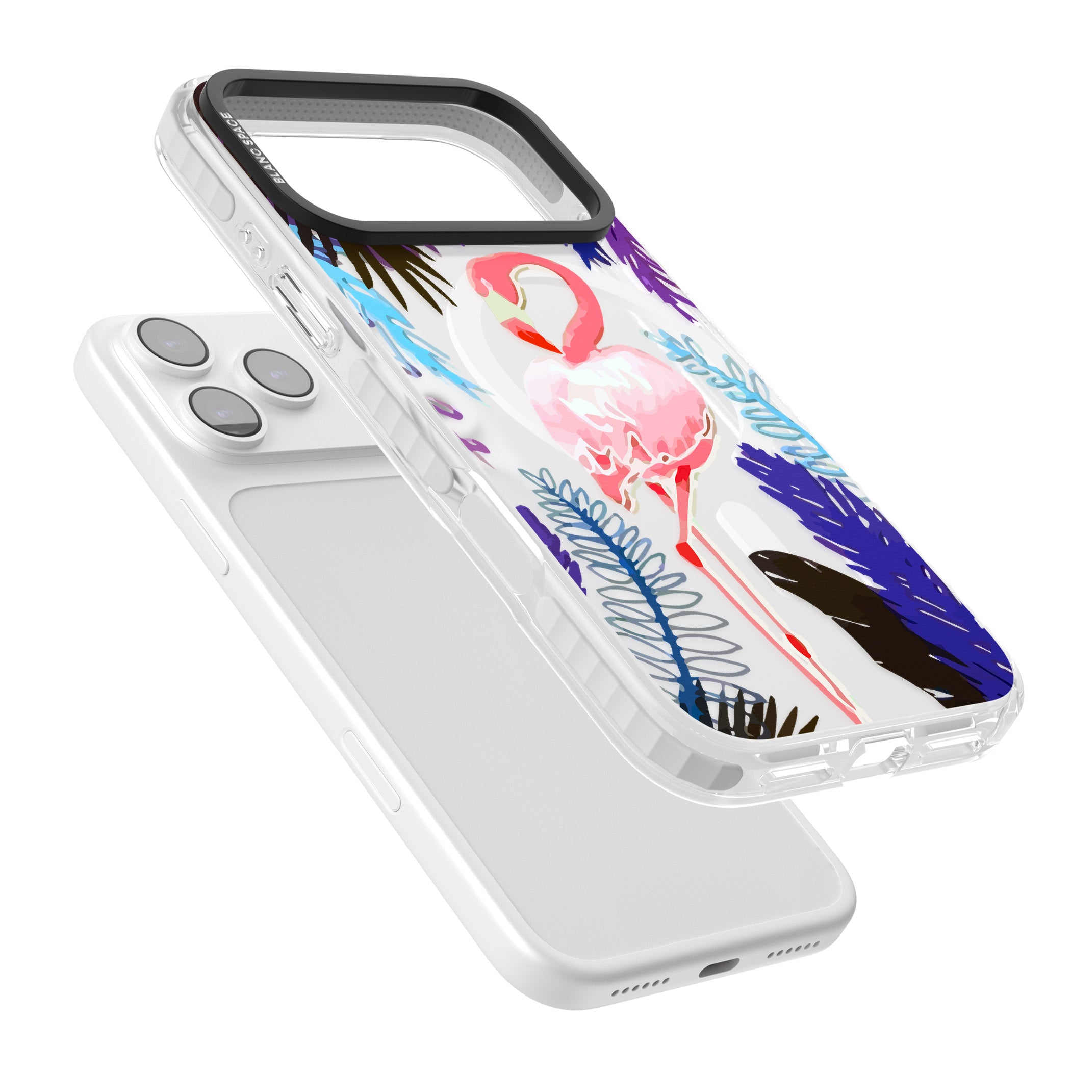 Tropical Flamingo iPhone 17 Pro Max Impact Pro Clear Phone Case Colours