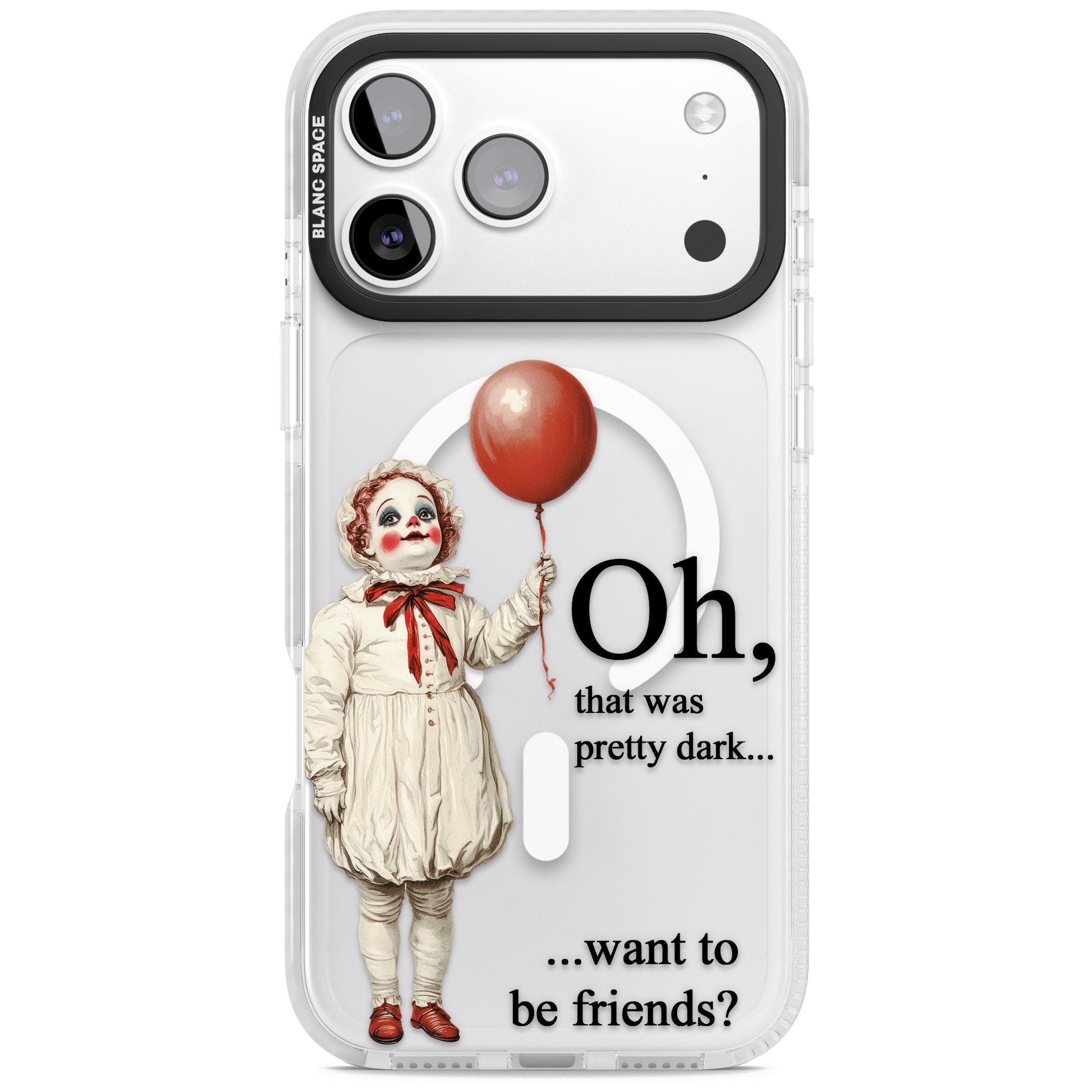 Want To Be Friends? iPhone 17 Pro Impact Pro Clear Phone Case